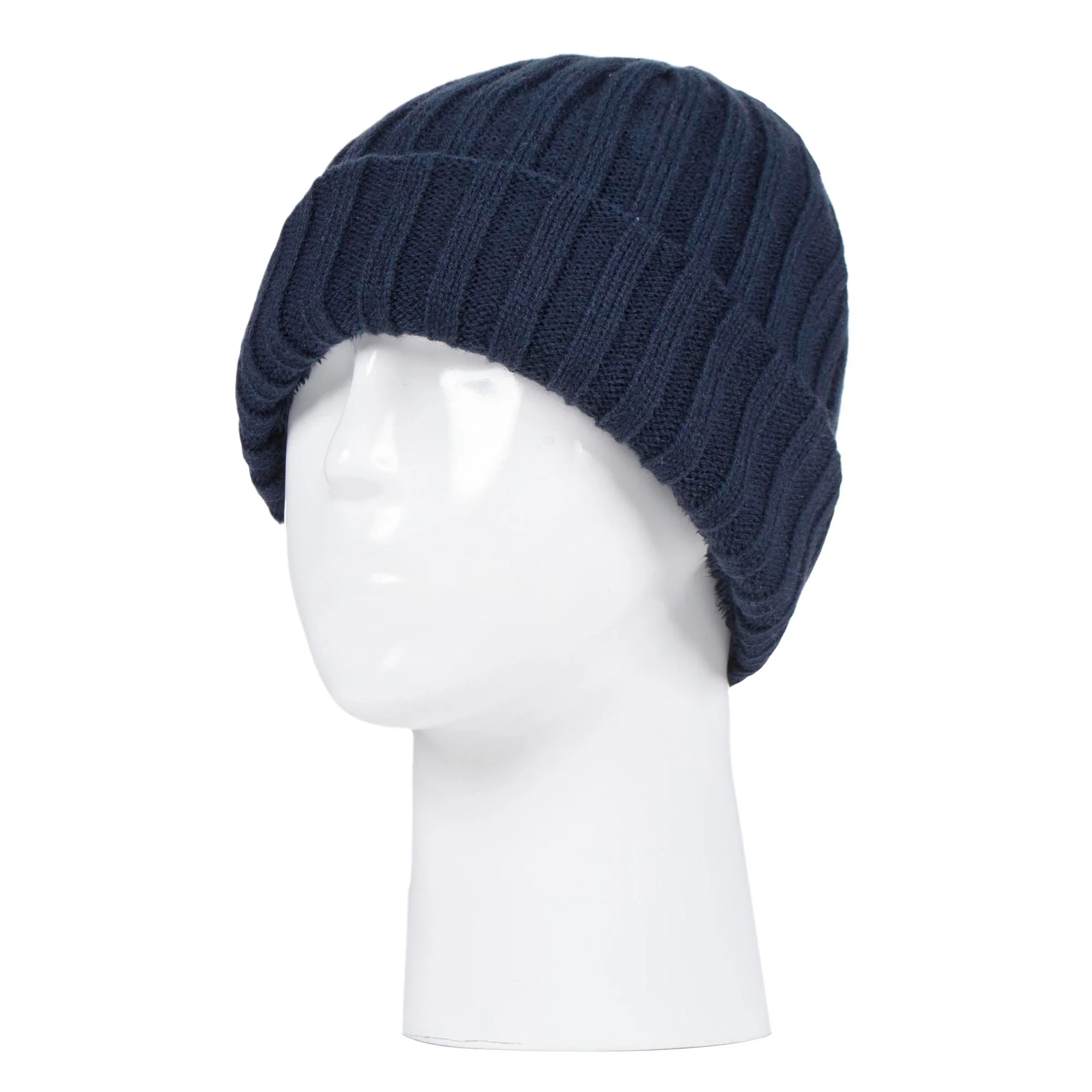 Boys Every Day Casual Wear Ribbed Turnover Winter Hat for Kids - Image 6