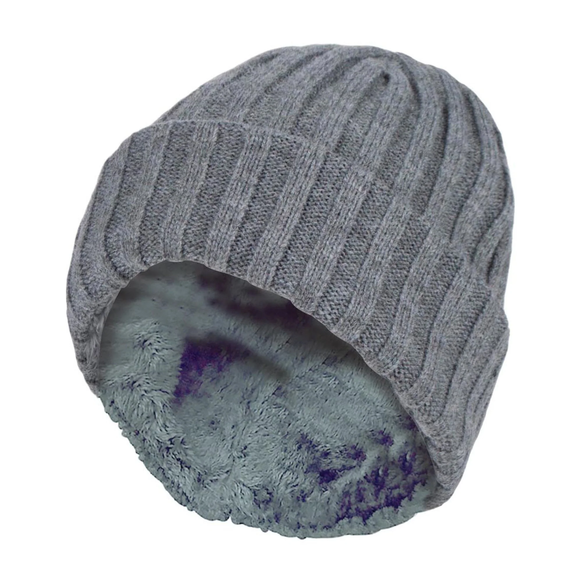Boys Every Day Casual Wear Ribbed Turnover Winter Hat for Kids - Image 7