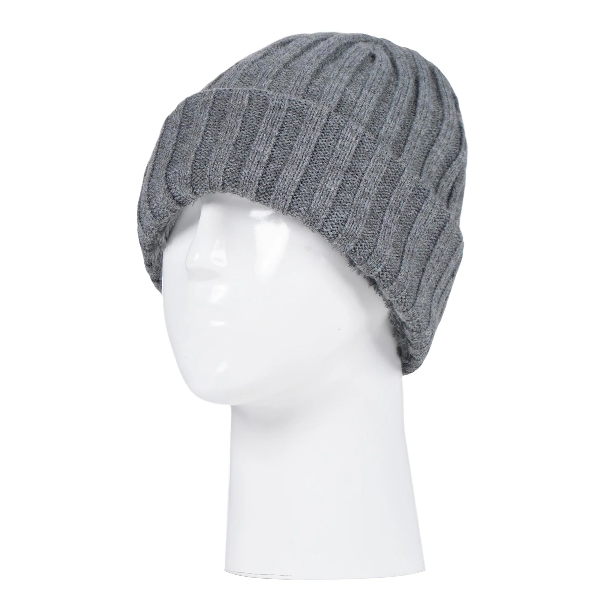 Boys Every Day Casual Wear Ribbed Turnover Winter Hat for Kids - Image 9