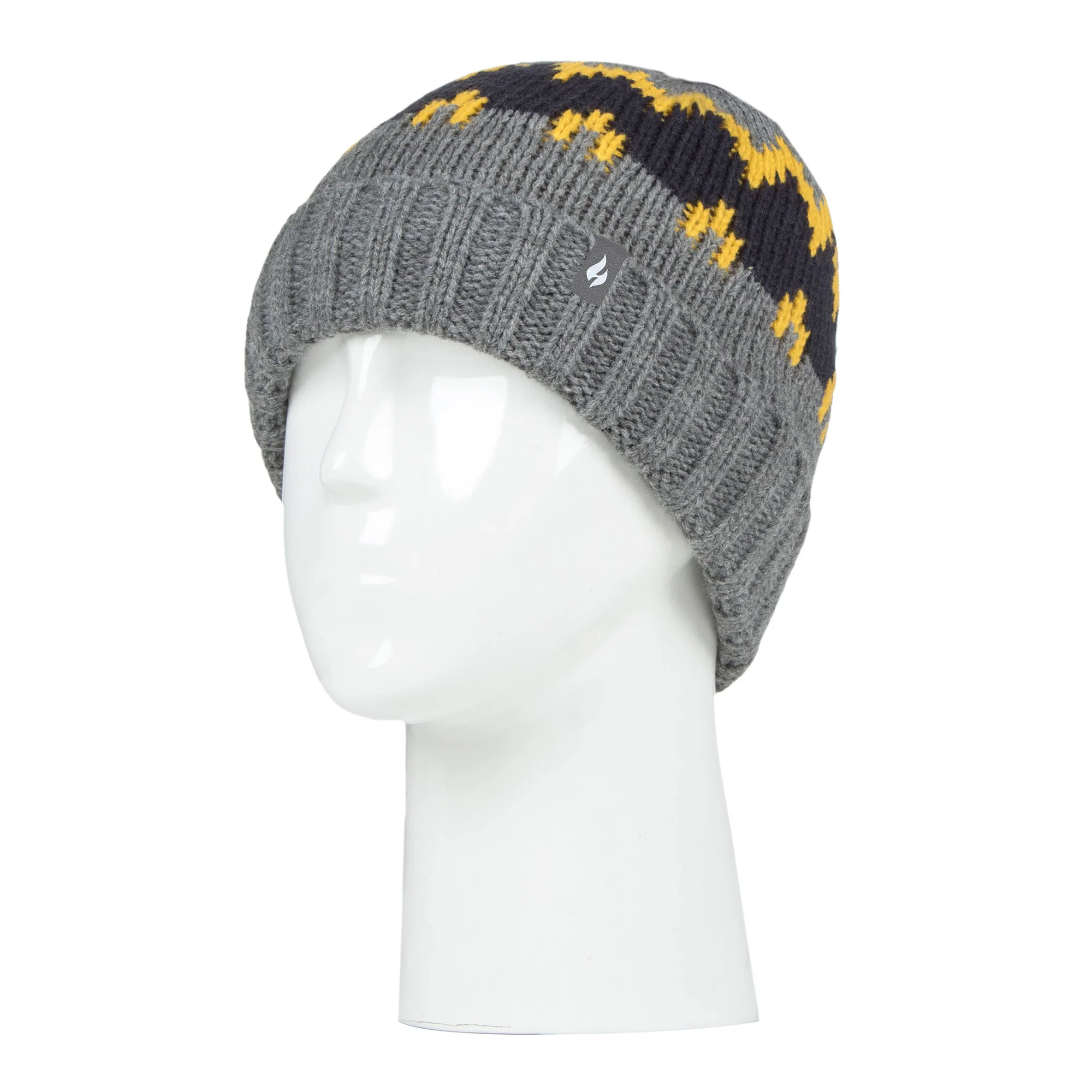 Boys Thick Ribbed Patterned Knitted Soft Beanie Hat - Image 3