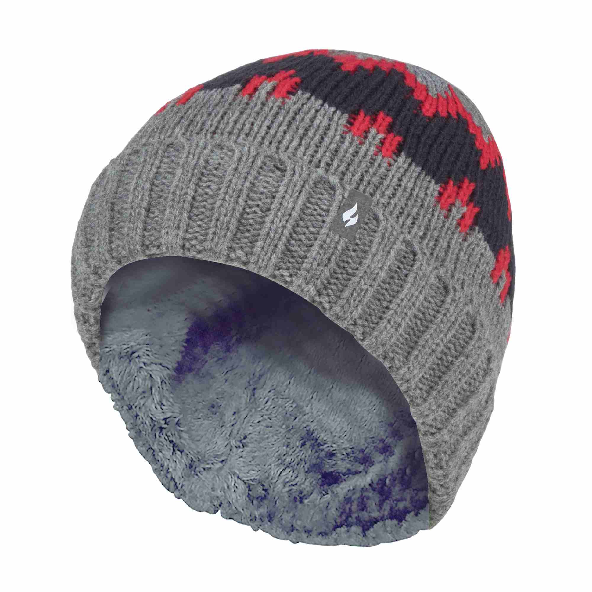 Boys Thick Ribbed Patterned Knitted Soft Beanie Hat - Image 4