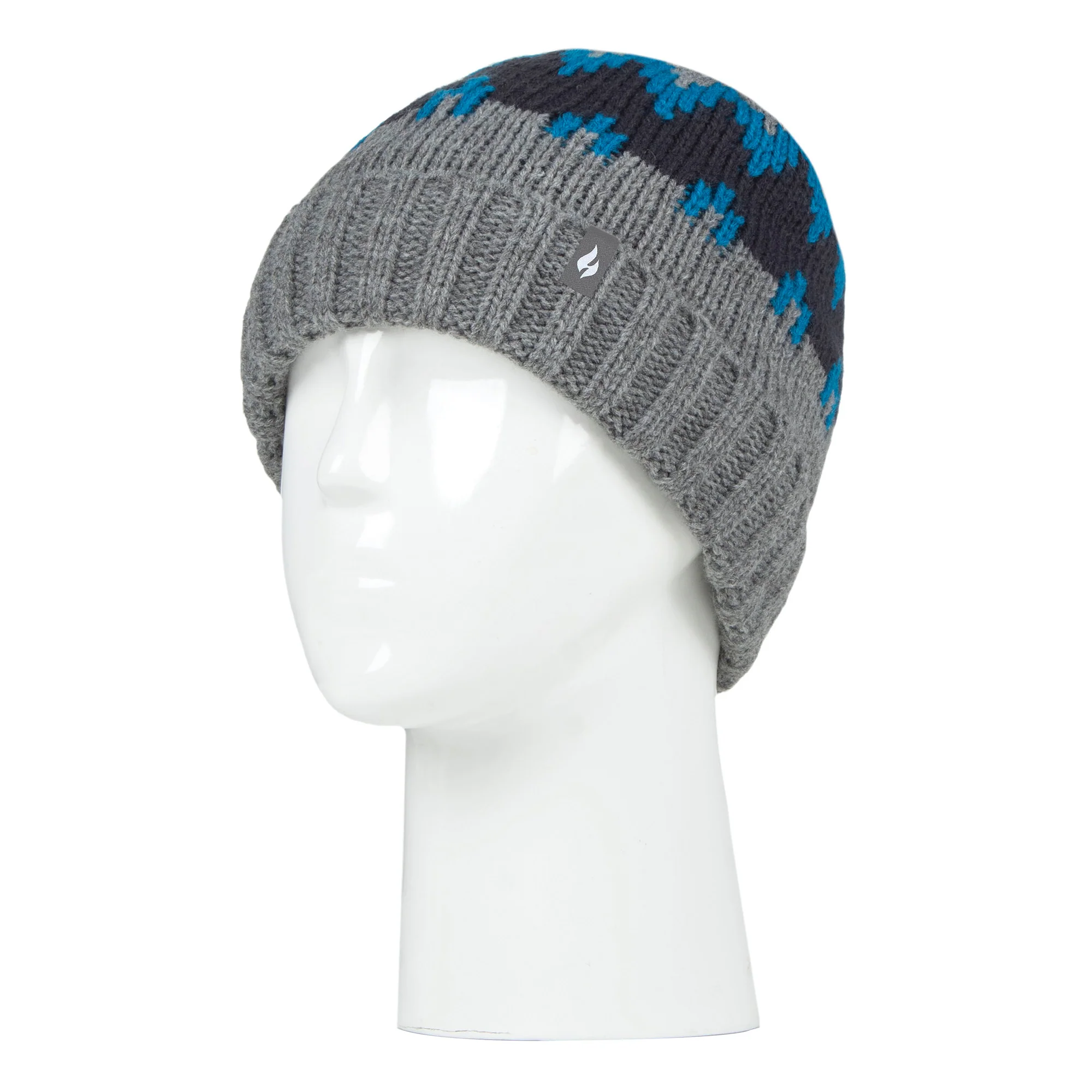 Boys Thick Ribbed Patterned Knitted Soft Beanie Hat - Image 9