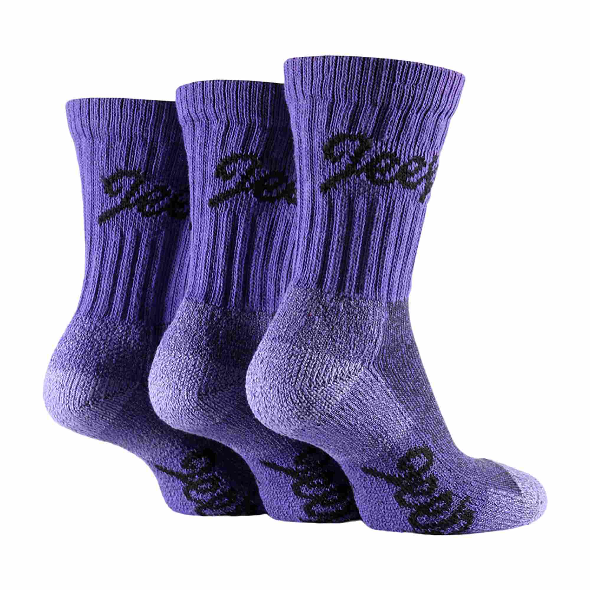 3 Pack Ladies Cotton Cushioned Hiking Socks - Image 7