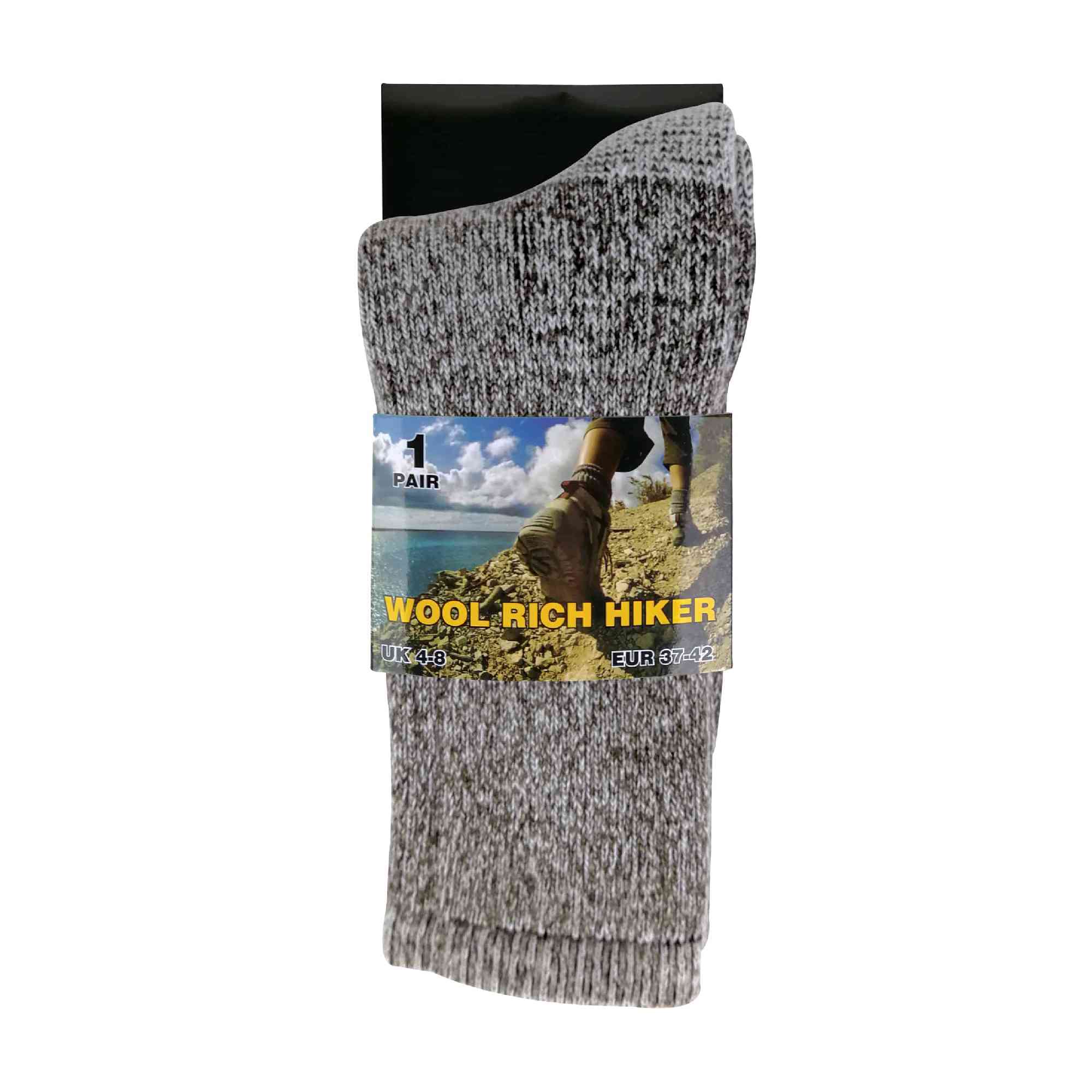 2 Pack Ladies Cushioned Heel & Toe Thermal Wool Hiking Socks - Image 14