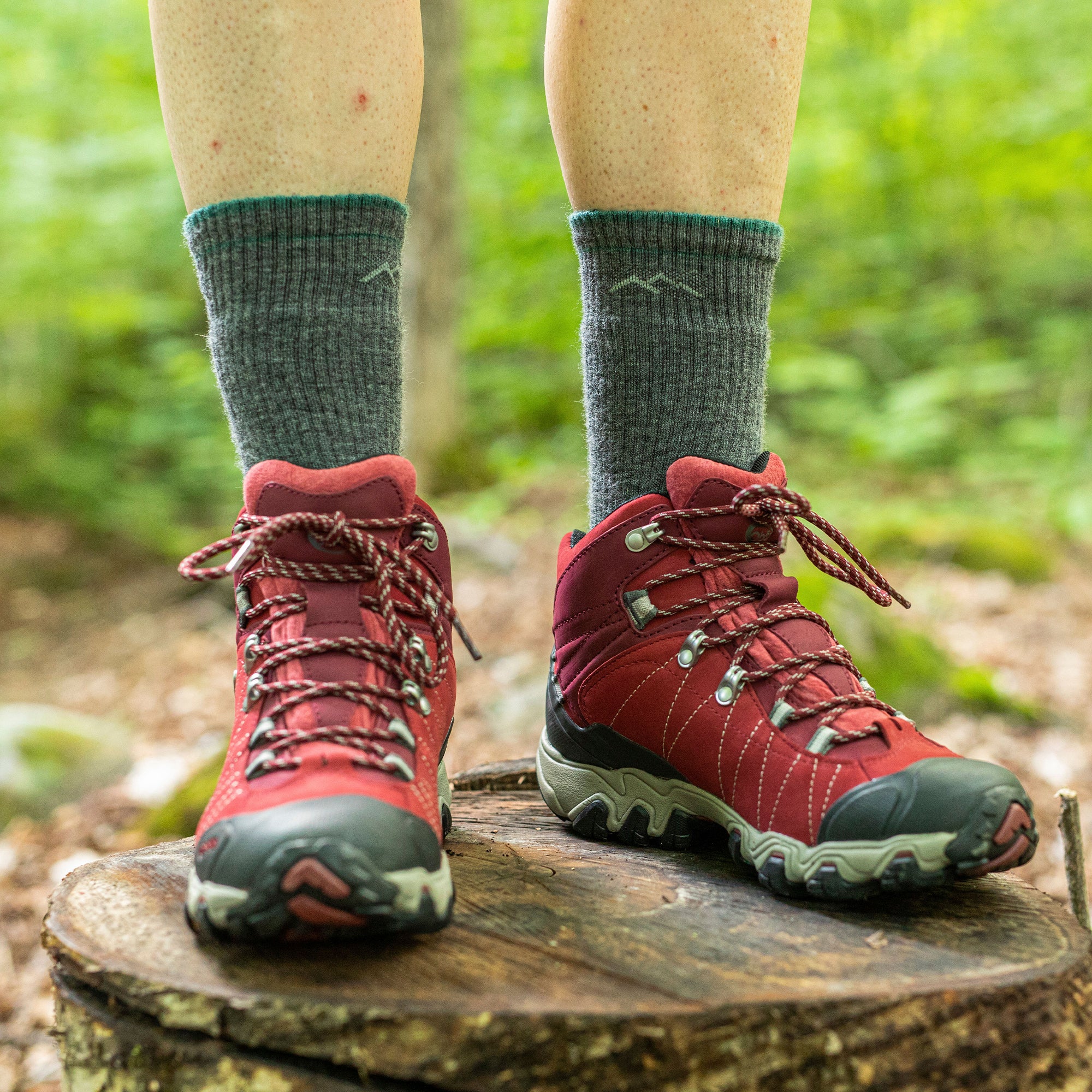 Ladies Boot Midweight Seamless Hiking Merino Wool Socks - Image 14
