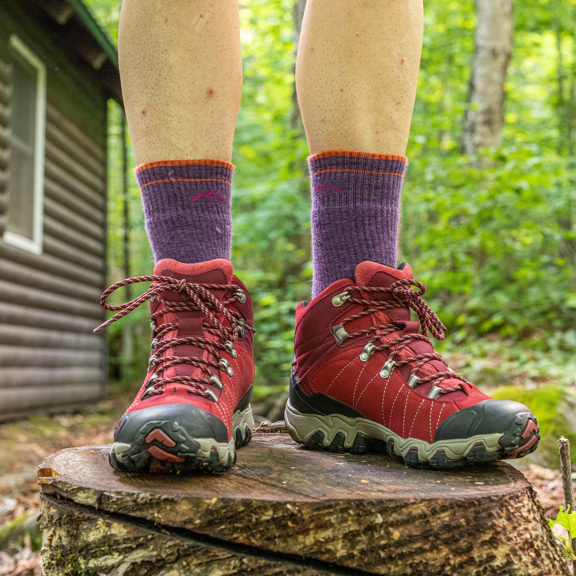 Ladies Boot Midweight Seamless Hiking Merino Wool Socks - Image 9