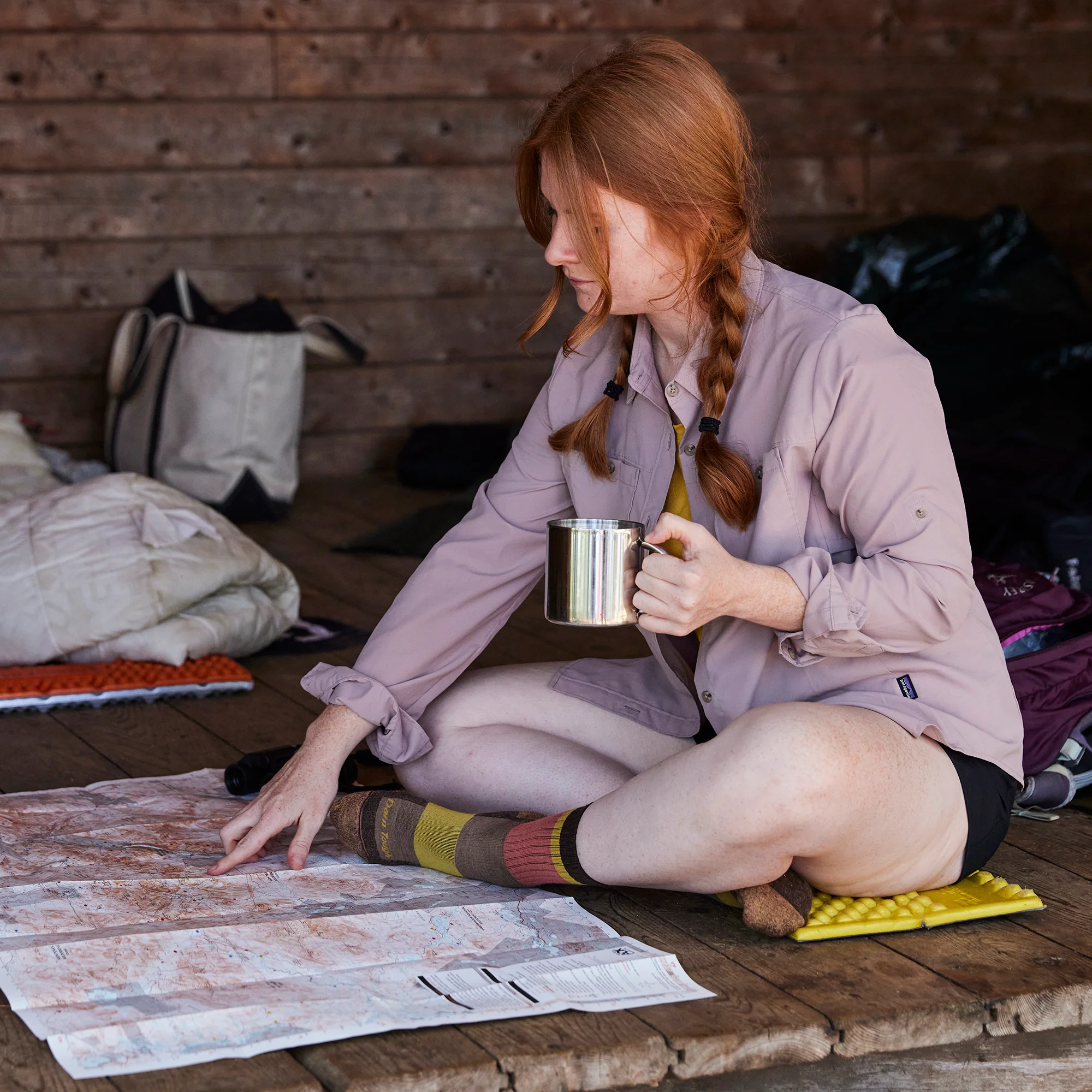 Ladies Crew Merino Wool Lightweight Hiking Socks - Image 3