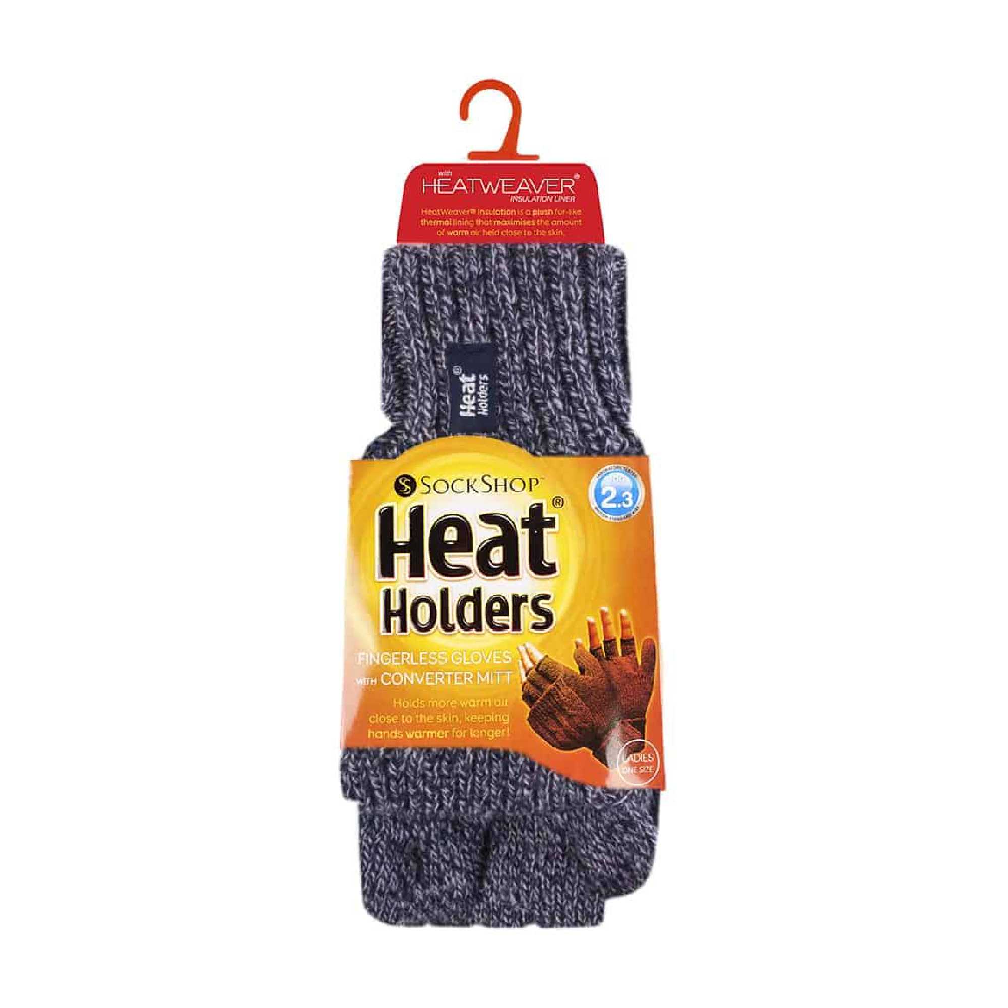 Ladies Cable Knit 2.3 Tog Thermal Winter Fingerless Converter Gloves - Image 10