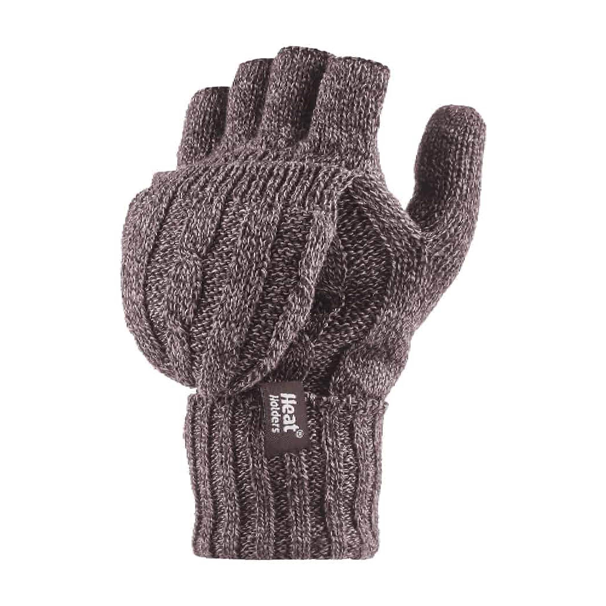 Ladies Cable Knit 2.3 Tog Thermal Winter Fingerless Converter Gloves - Image 25