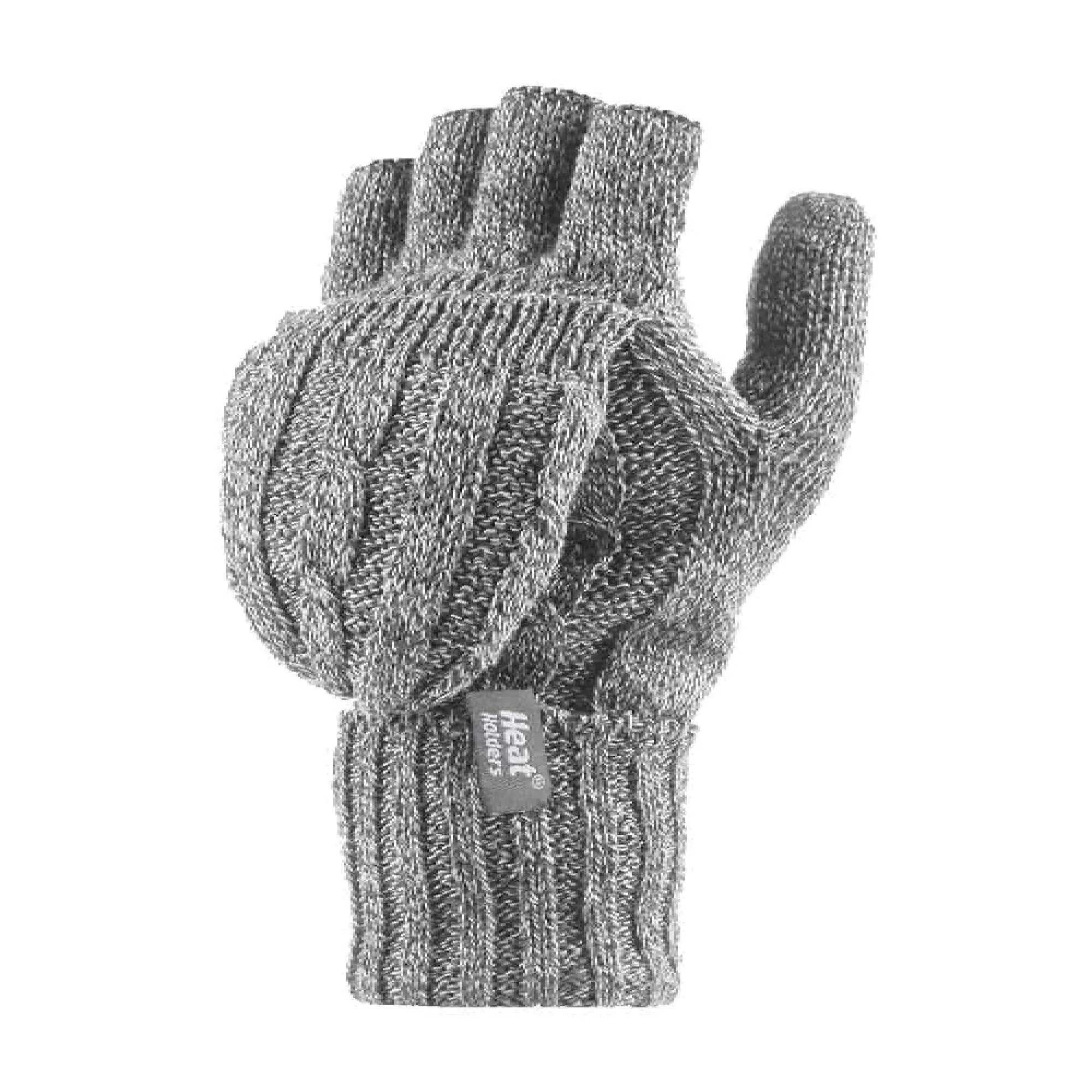 Ladies Cable Knit 2.3 Tog Thermal Winter Fingerless Converter Gloves - Image 29