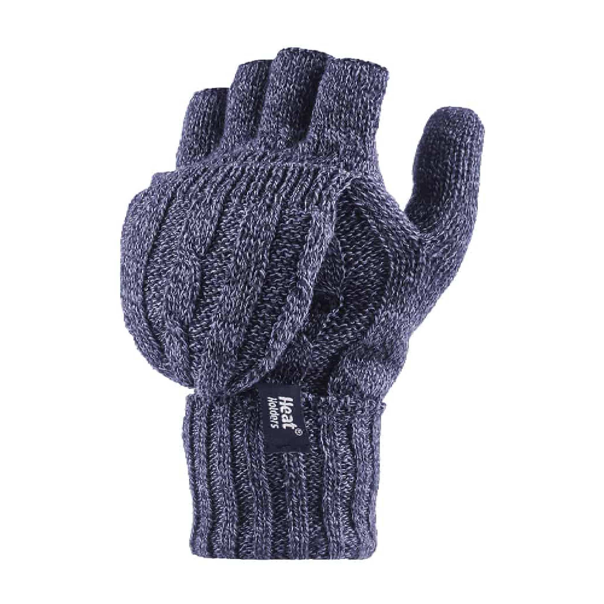 Ladies Cable Knit 2.3 Tog Thermal Winter Fingerless Converter Gloves - Image 9