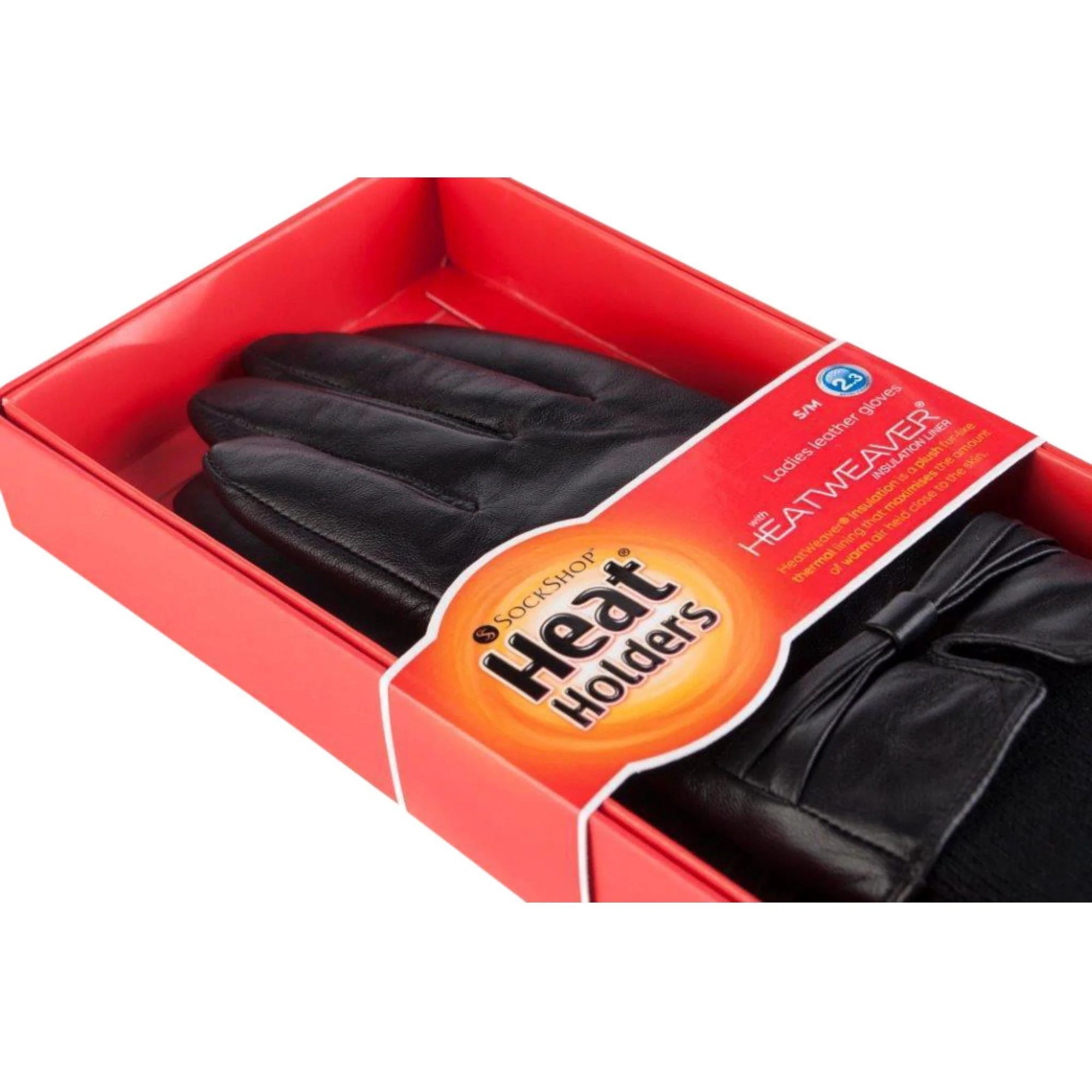 Ladies Fleece Lined Thermal Leather Gloves - Image 3