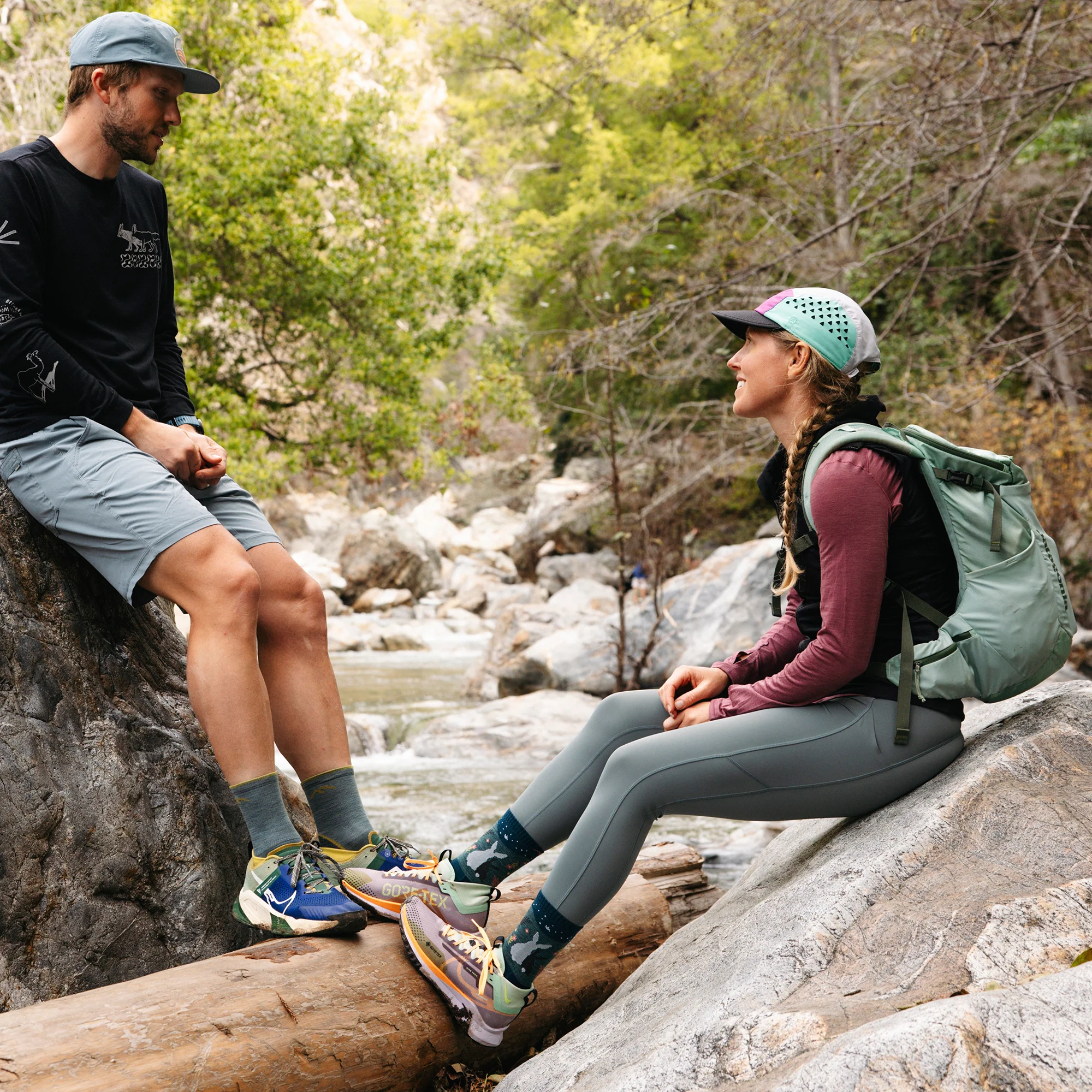 Ladies Merino Wool Animal Patterned Hiking Boot Socks - Image 12