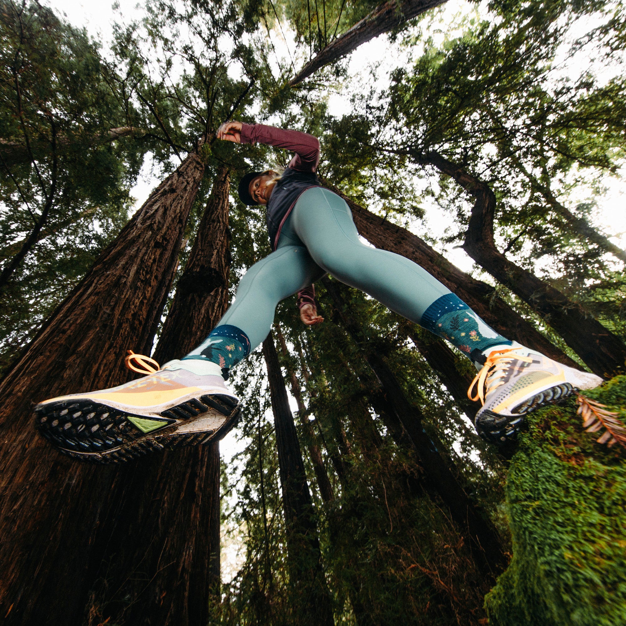 Ladies Merino Wool Animal Patterned Hiking Boot Socks - Image 4