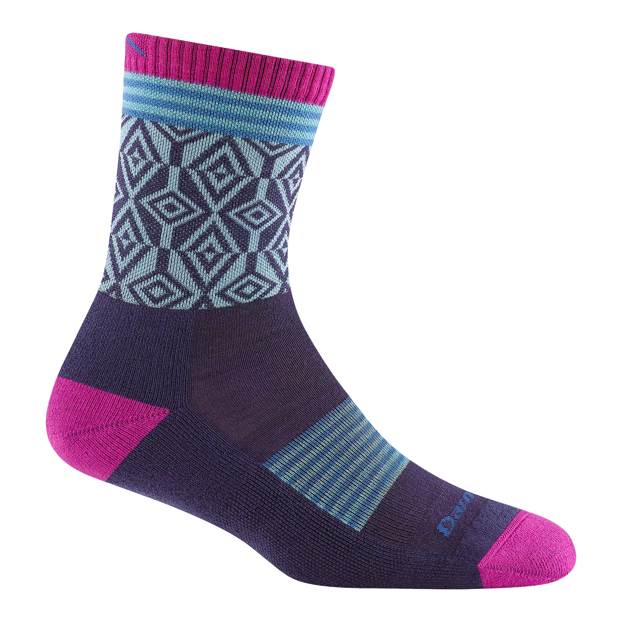 Ladies Patterned Micro Crew Hiking Merino Socks - Image 5