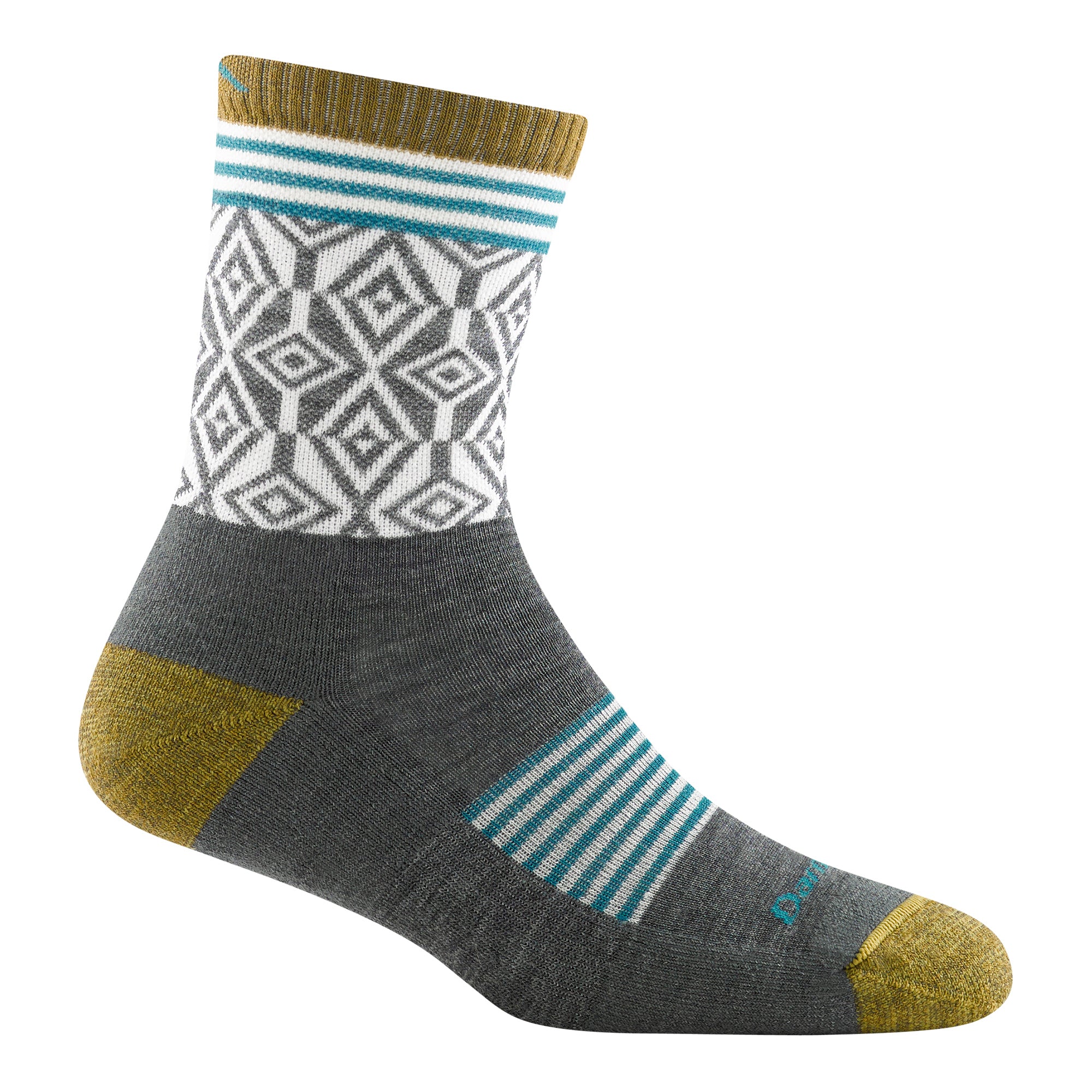 Ladies Patterned Micro Crew Hiking Merino Socks - Image 9