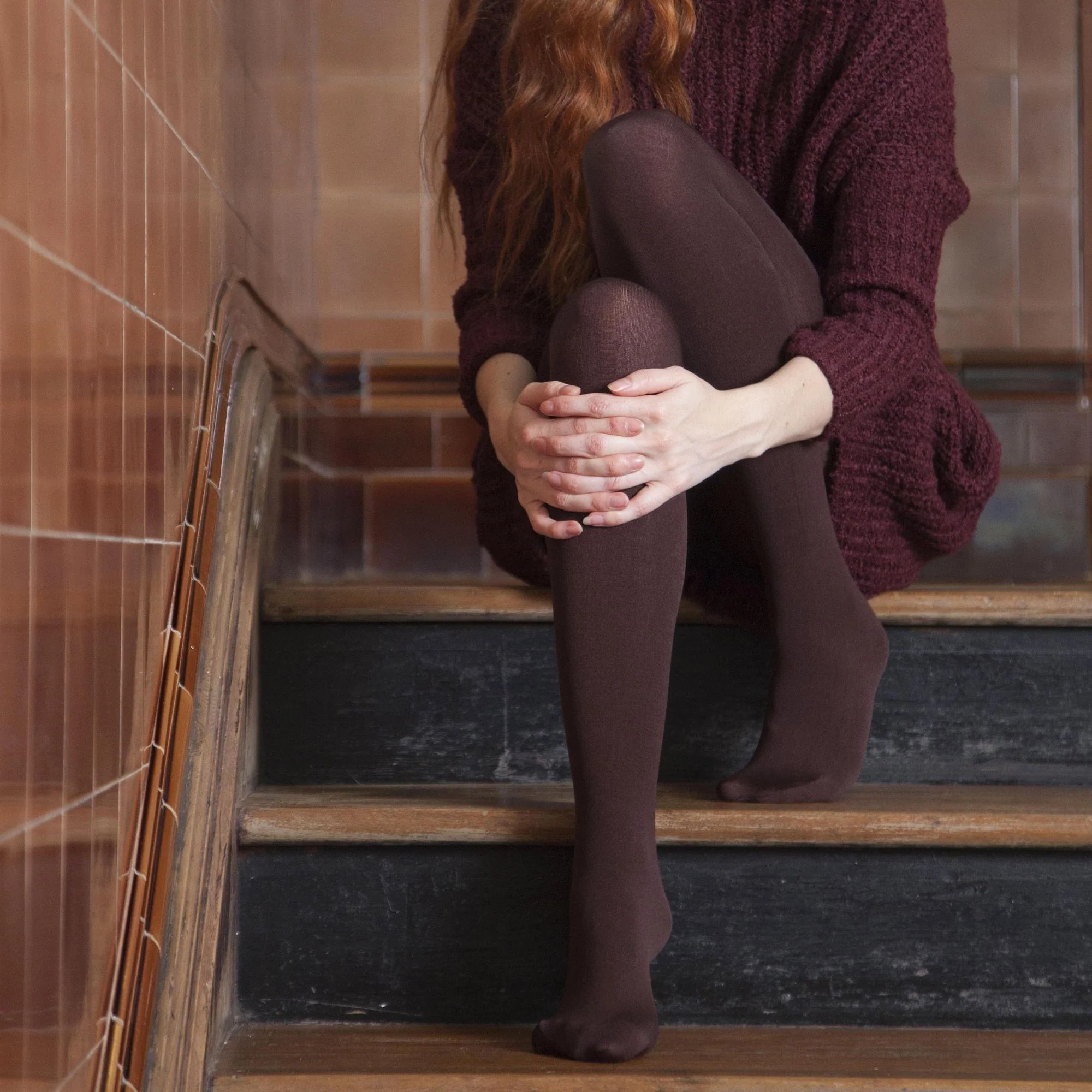 Ladies Thick Winter Warm Fleece Lined Thermal Tights - Image 8