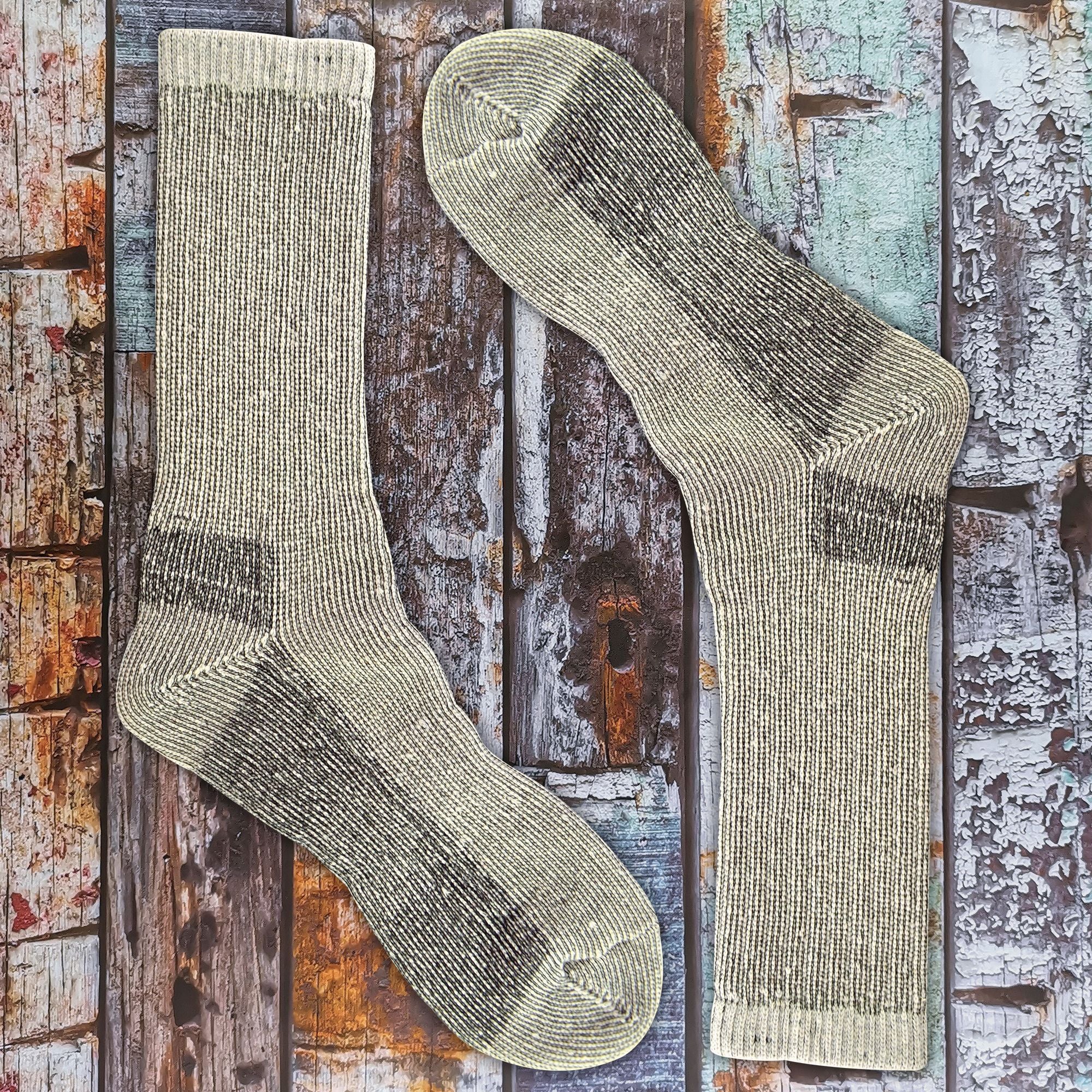 2 Pack Mens Cushioned Heel & Toe Thermal Wool Hiking Socks - Image 15