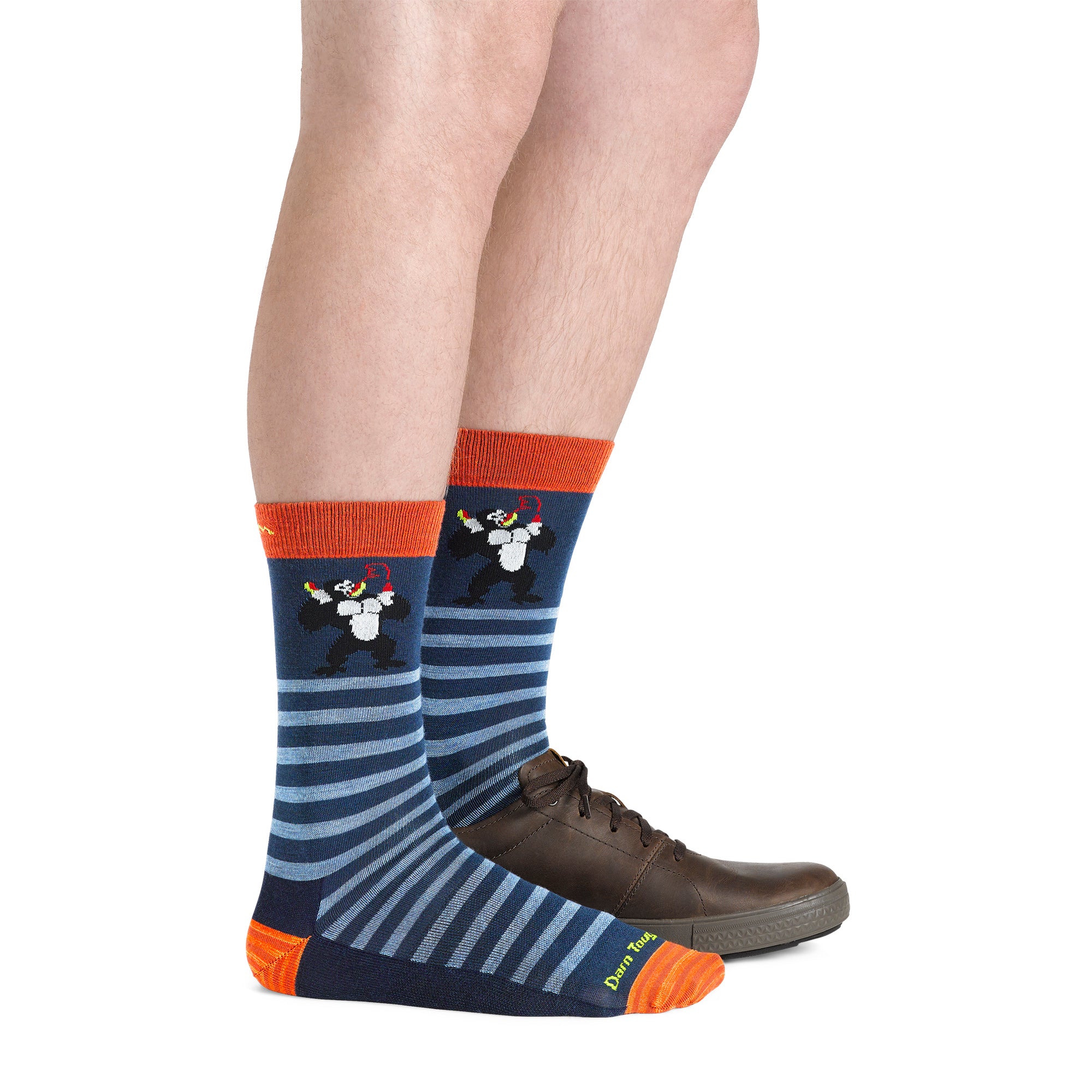 Mens Animal Patterned Crew Lightweight Seamless Merino Wool Socks - Image 7