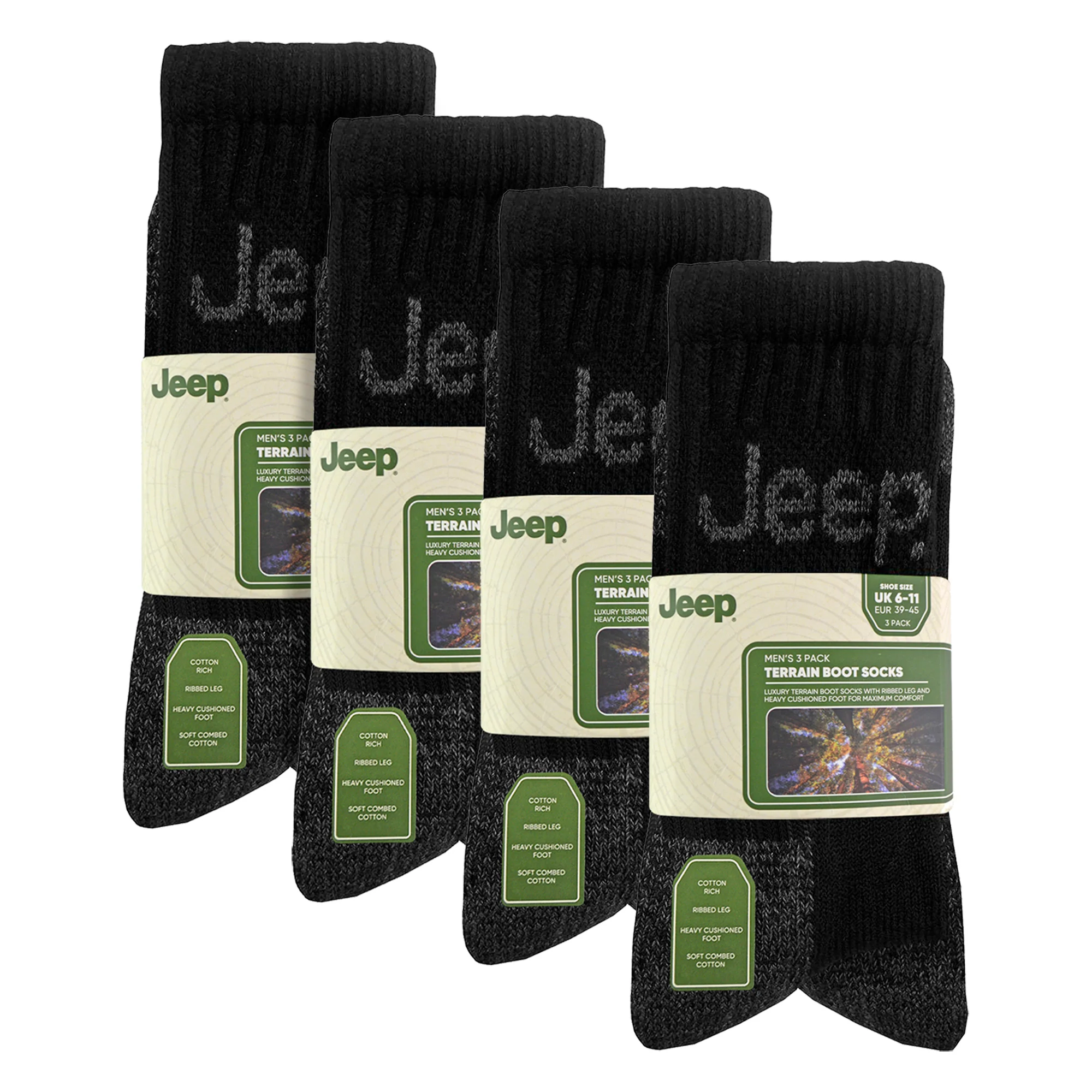 Mens Luxury Cushioned Cotton Hiking Socks (Multipack Options) - Image 10