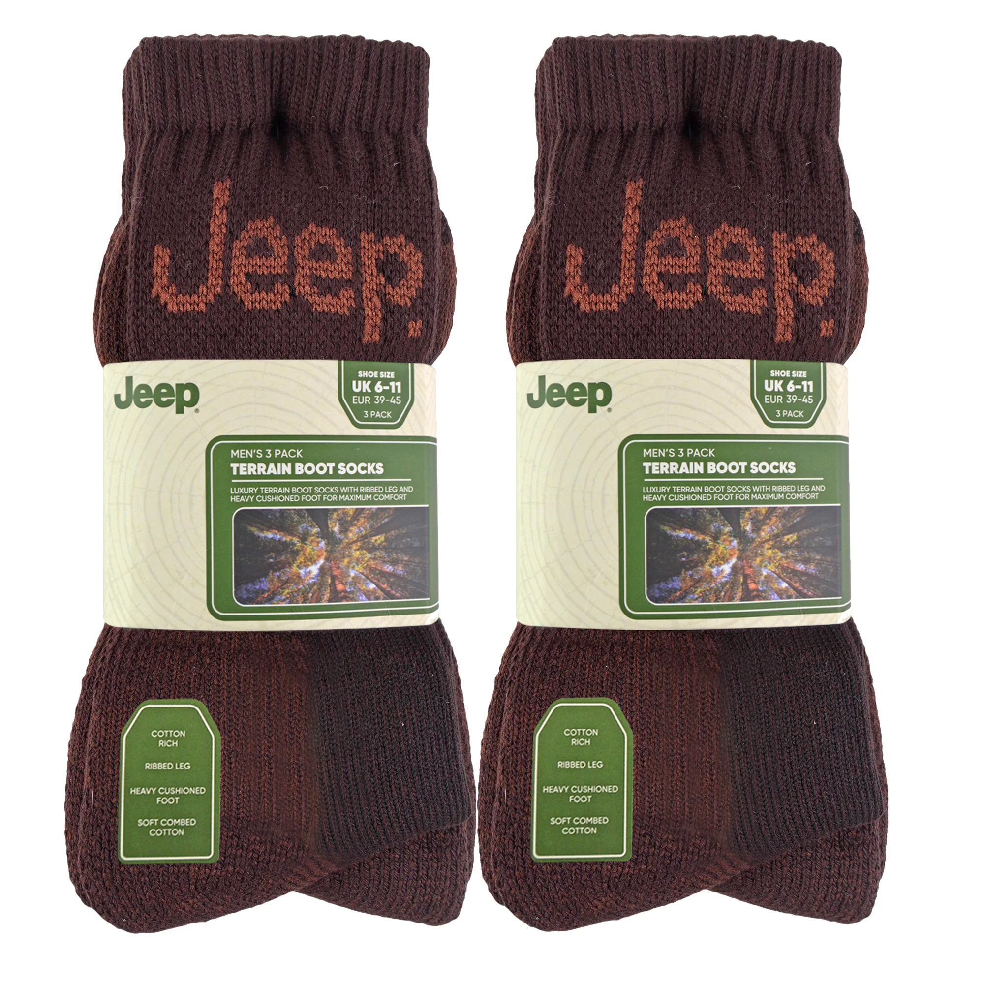 Mens Luxury Cushioned Cotton Hiking Socks (Multipack Options) - Image 18