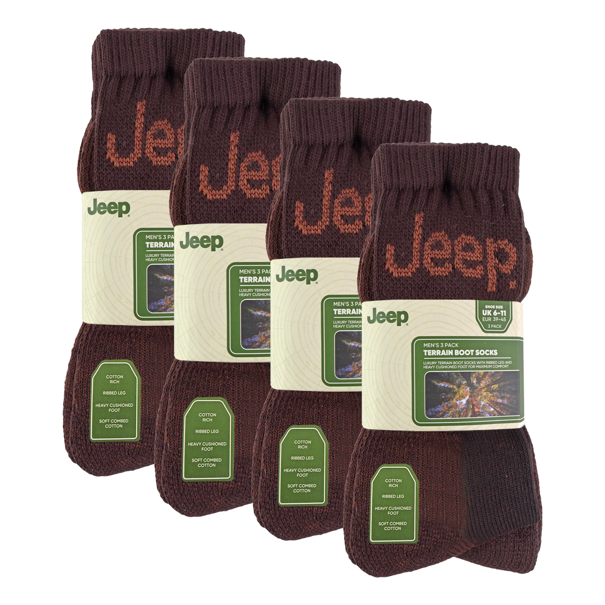 Mens Luxury Cushioned Cotton Hiking Socks (Multipack Options) - Image 22