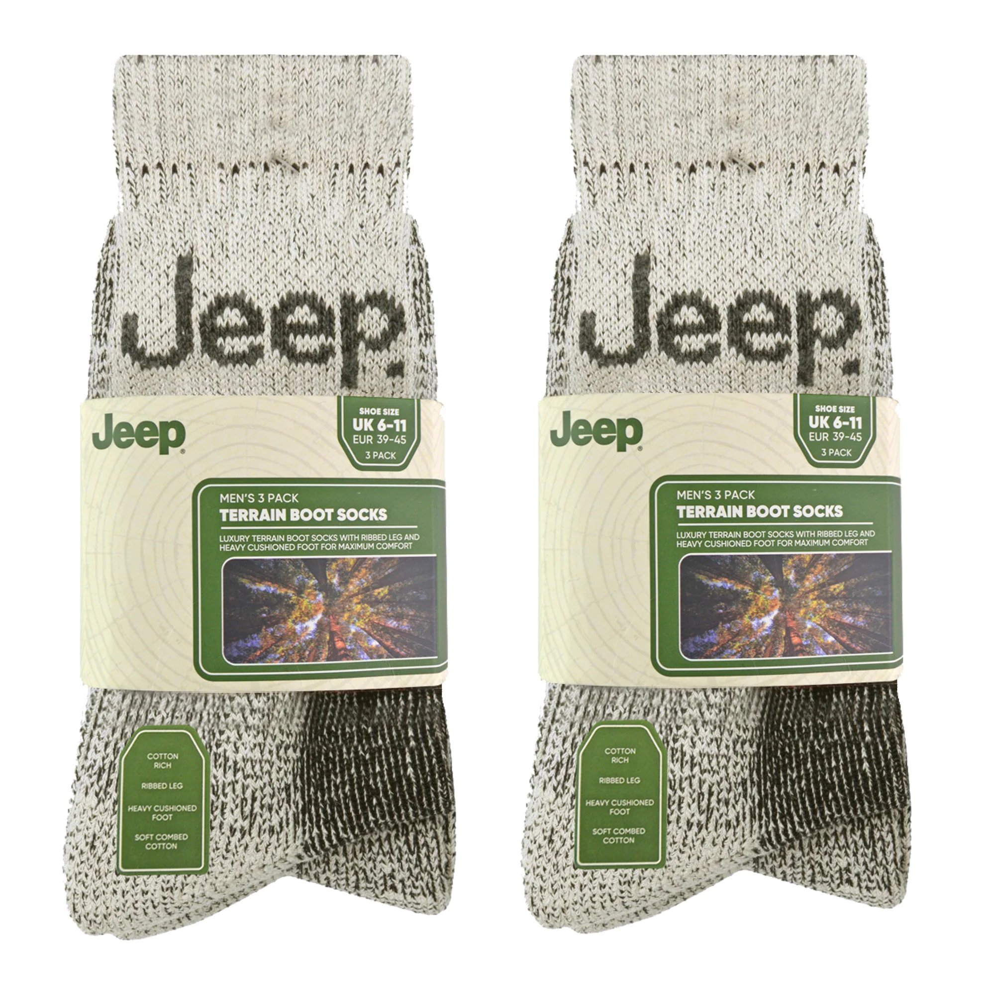 Mens Luxury Cushioned Cotton Hiking Socks (Multipack Options) - Image 54