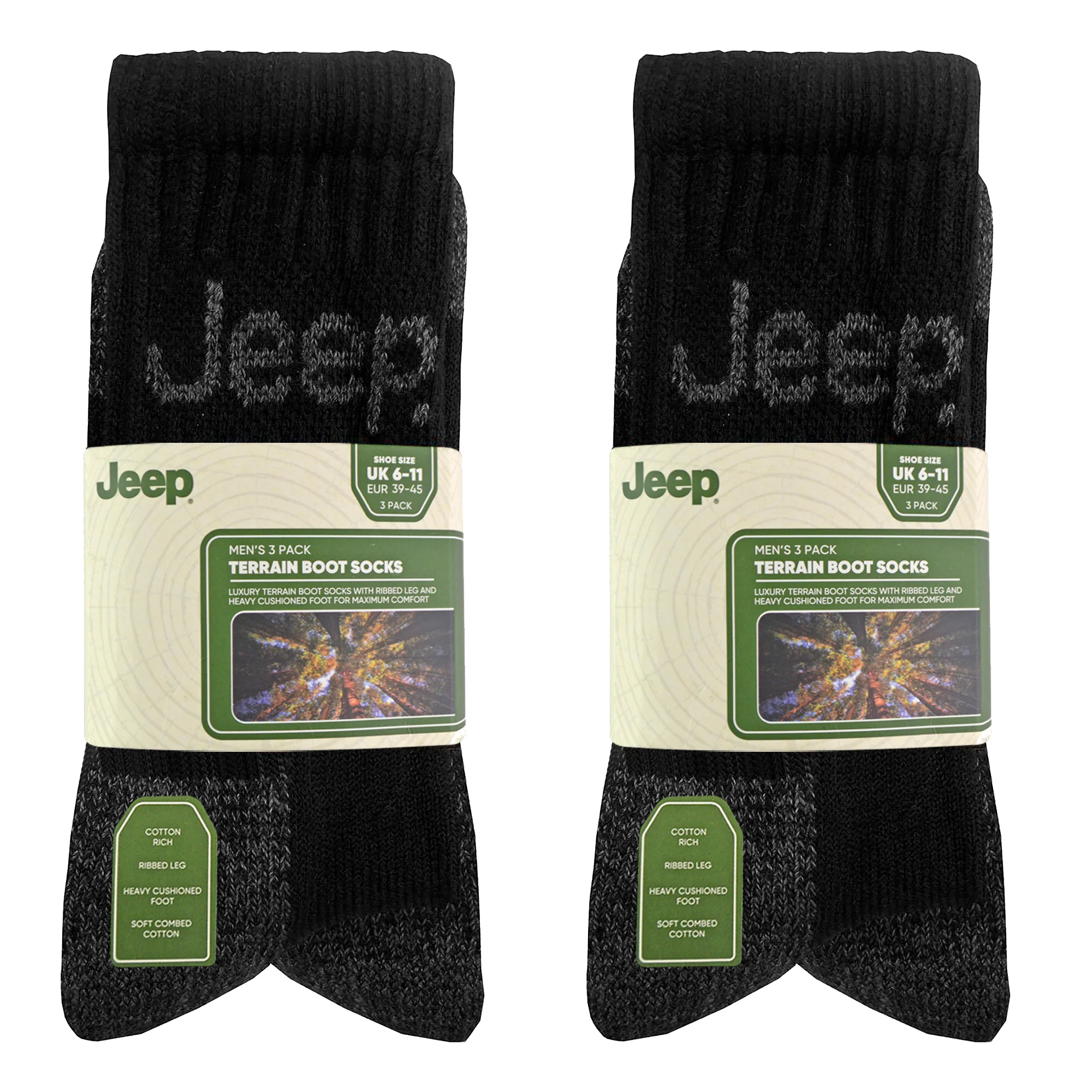 Mens Luxury Cushioned Cotton Hiking Socks (Multipack Options) - Image 6