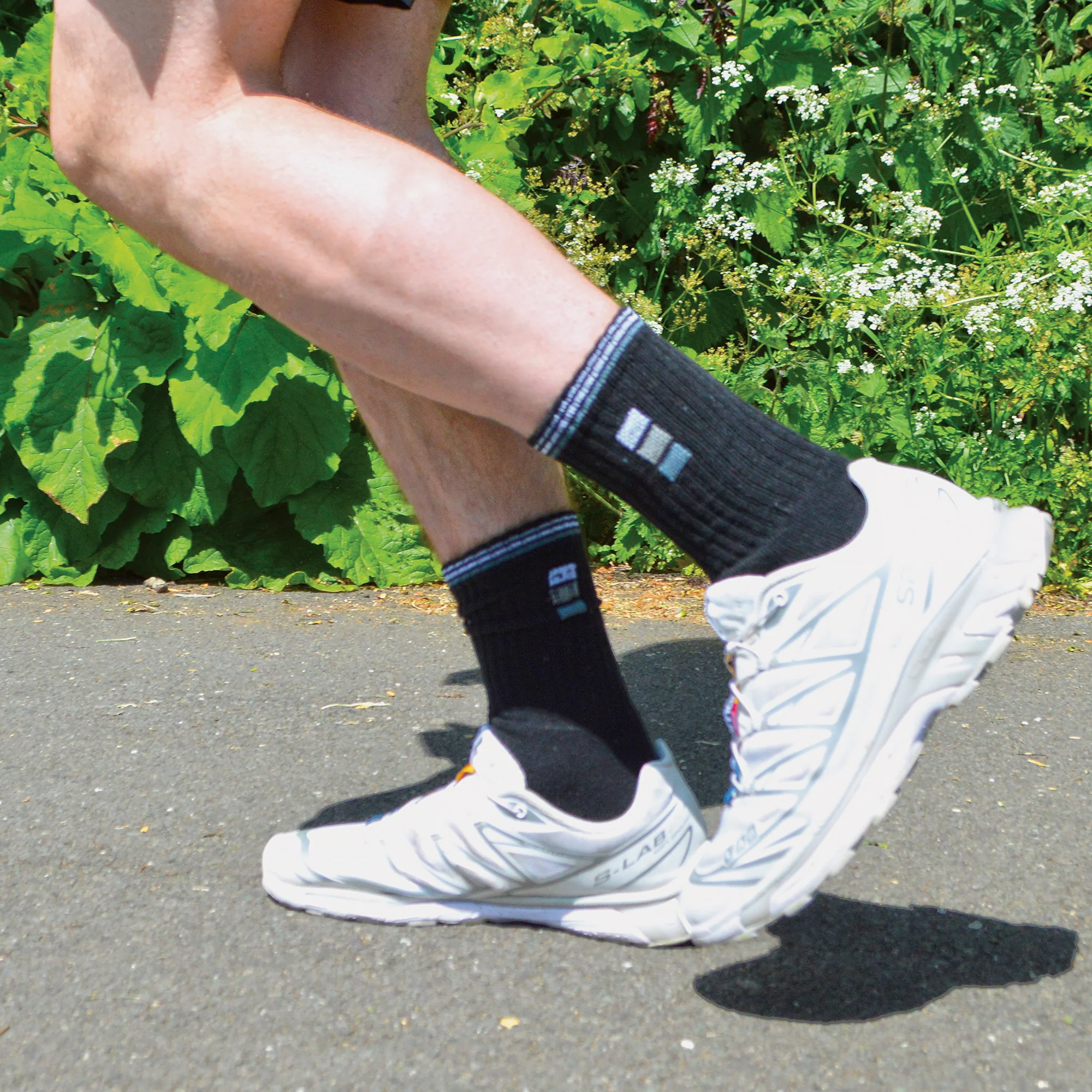 Mens Retro Stripe Cotton Sports Socks in White & Black (Multipack Options) - Image 24