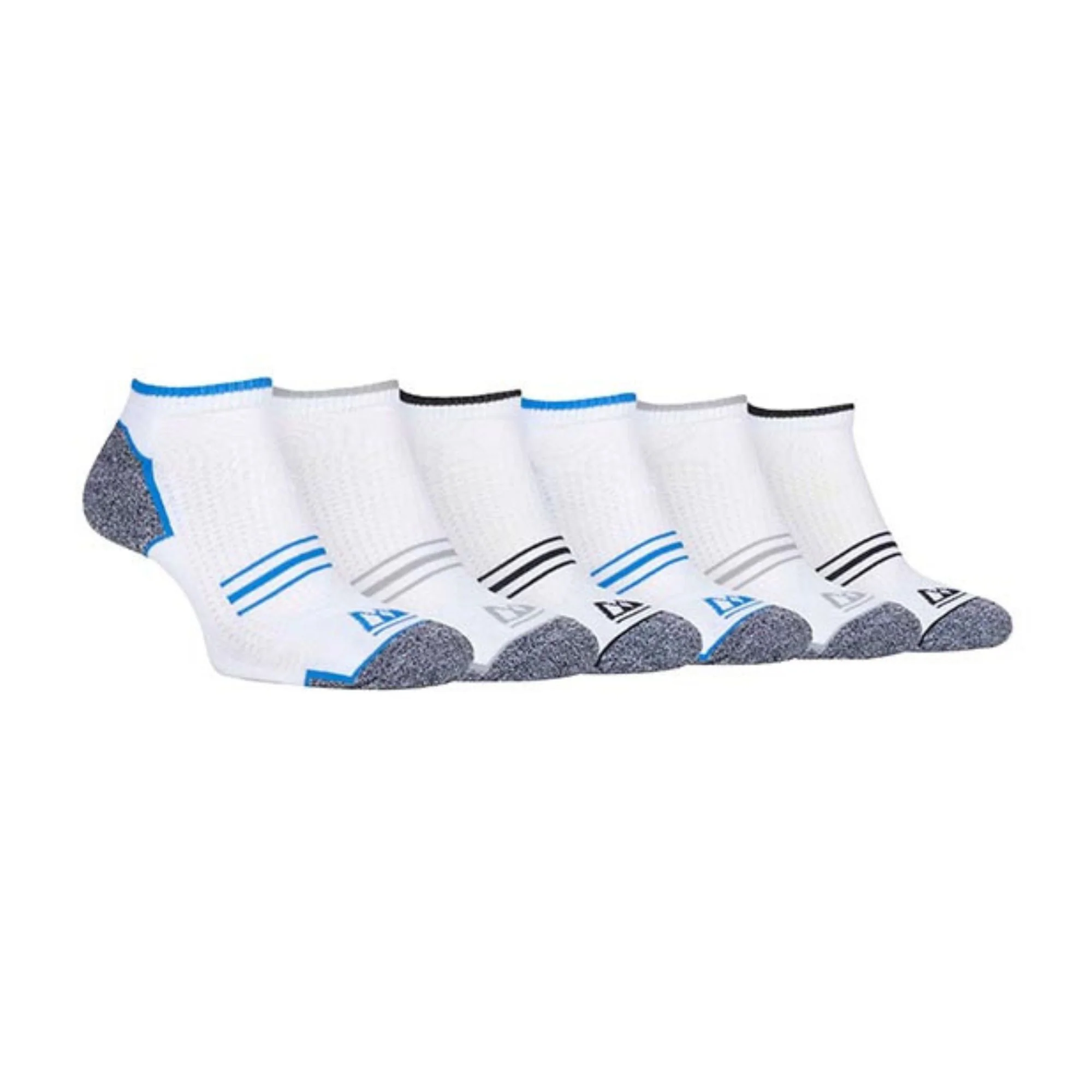 6 Pack Mens Cushioned Sole Running Low Cut Trainer Socks - Image 3