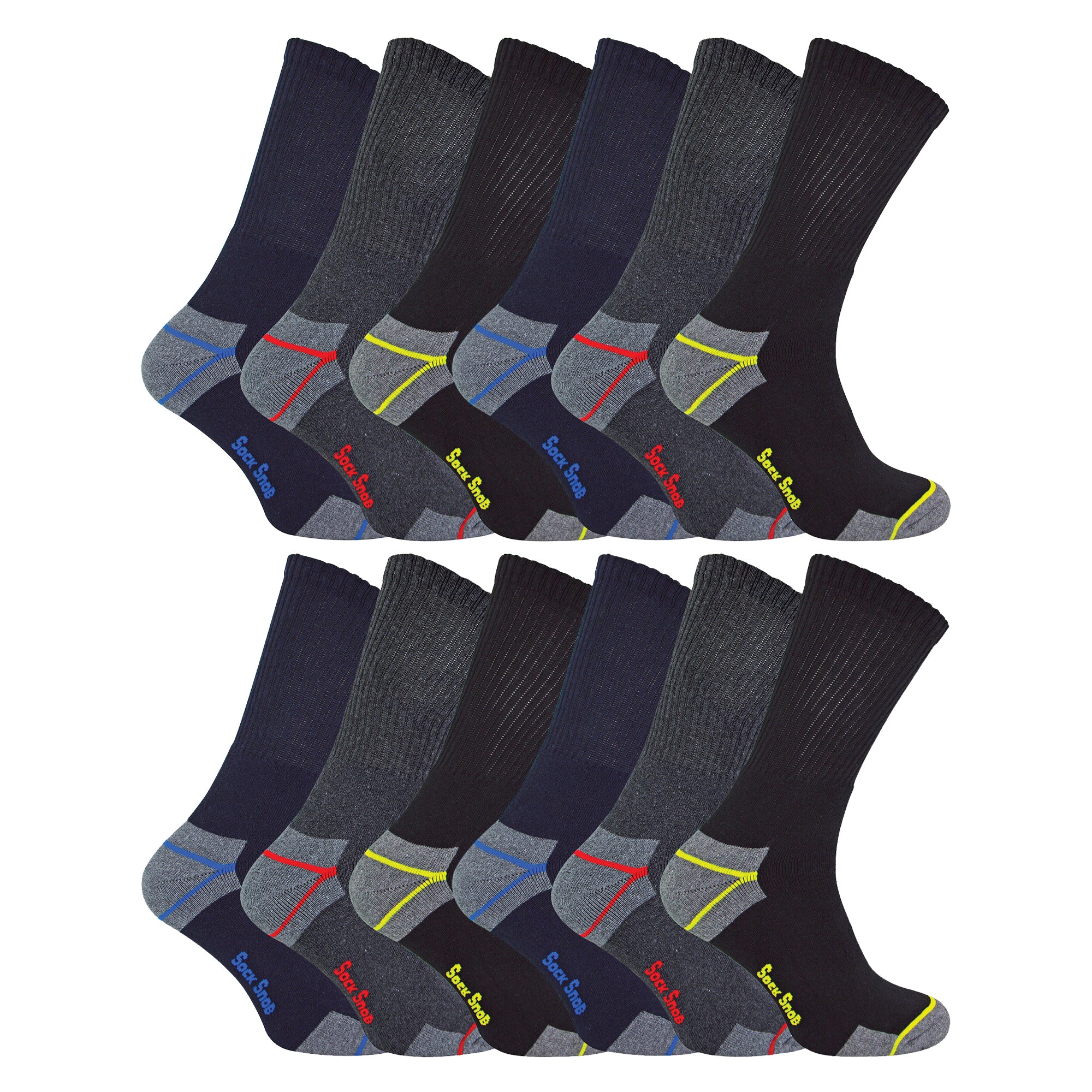 Mens Ultimate Cotton Work Socks for Steel Toe Boots (Multipack Options) - Image 5