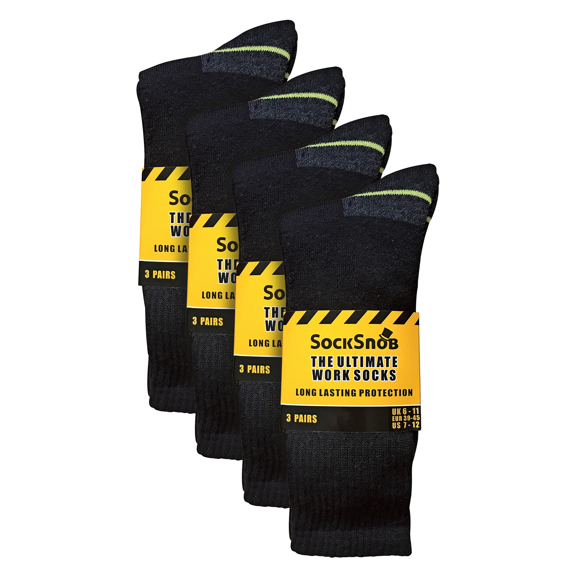 Mens Ultimate Cotton Work Socks for Steel Toe Boots (Multipack Options) - Image 6