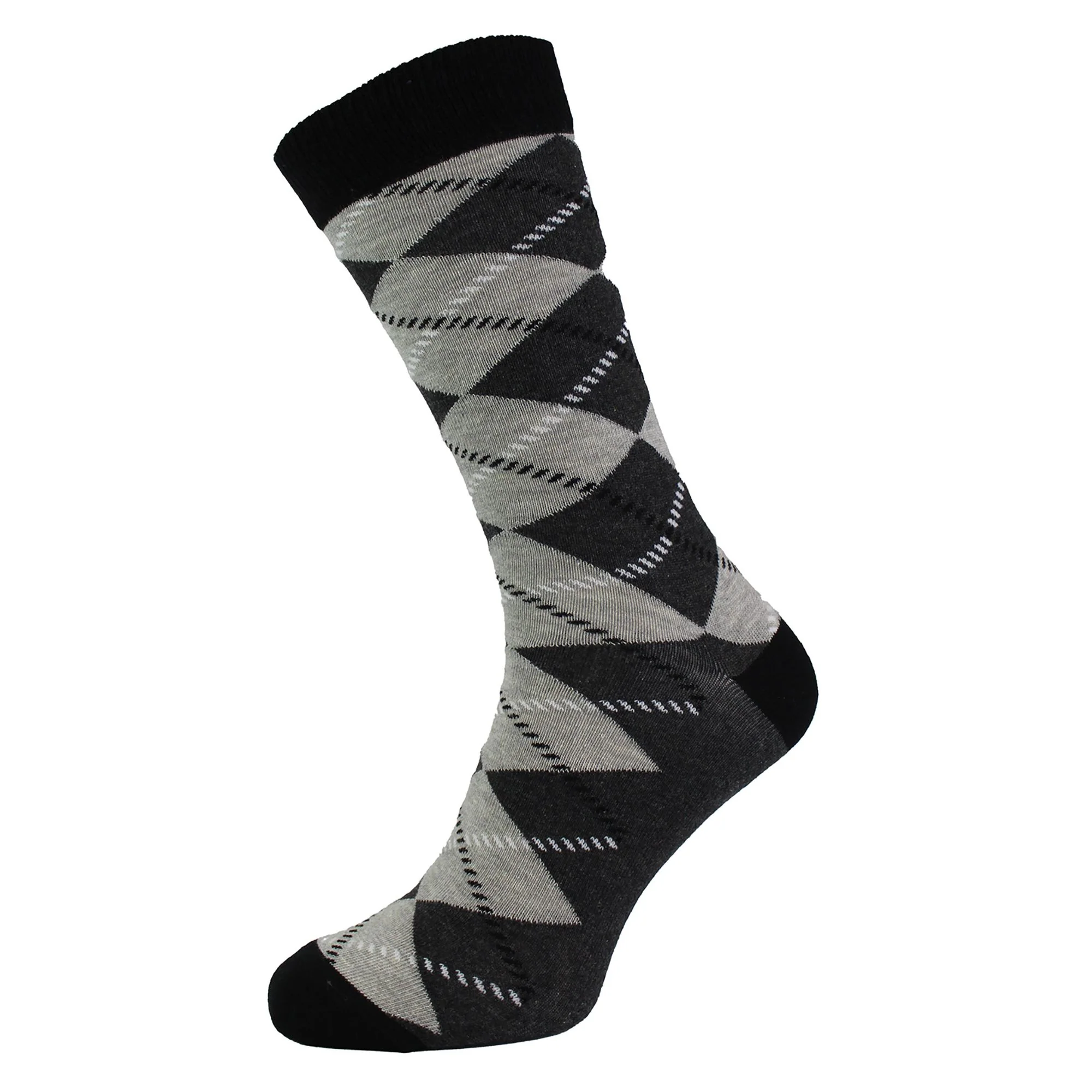 Pack of 3 Classic Argyle Patterned Mens Dress Socks | Colorful Argyle Socks - Image 4