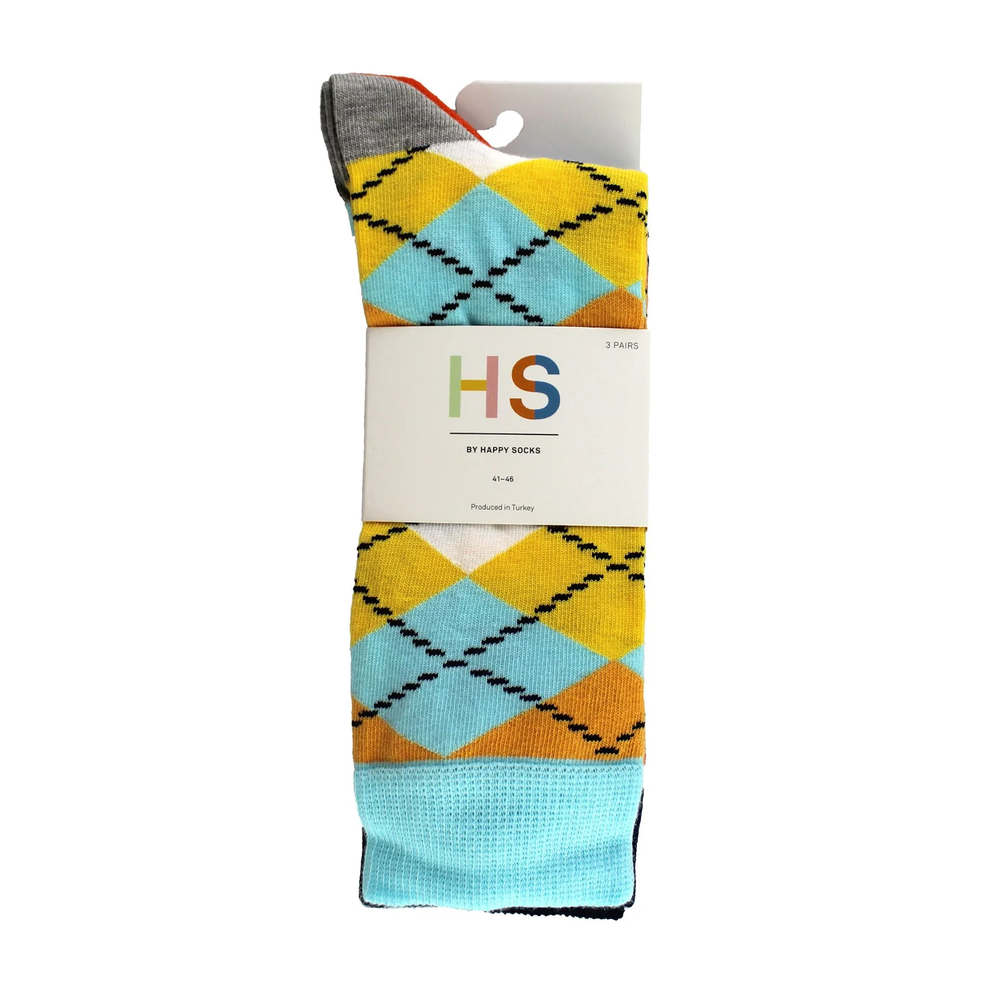 Pack of 3 Classic Argyle Patterned Mens Dress Socks | Colorful Argyle Socks - Image 6