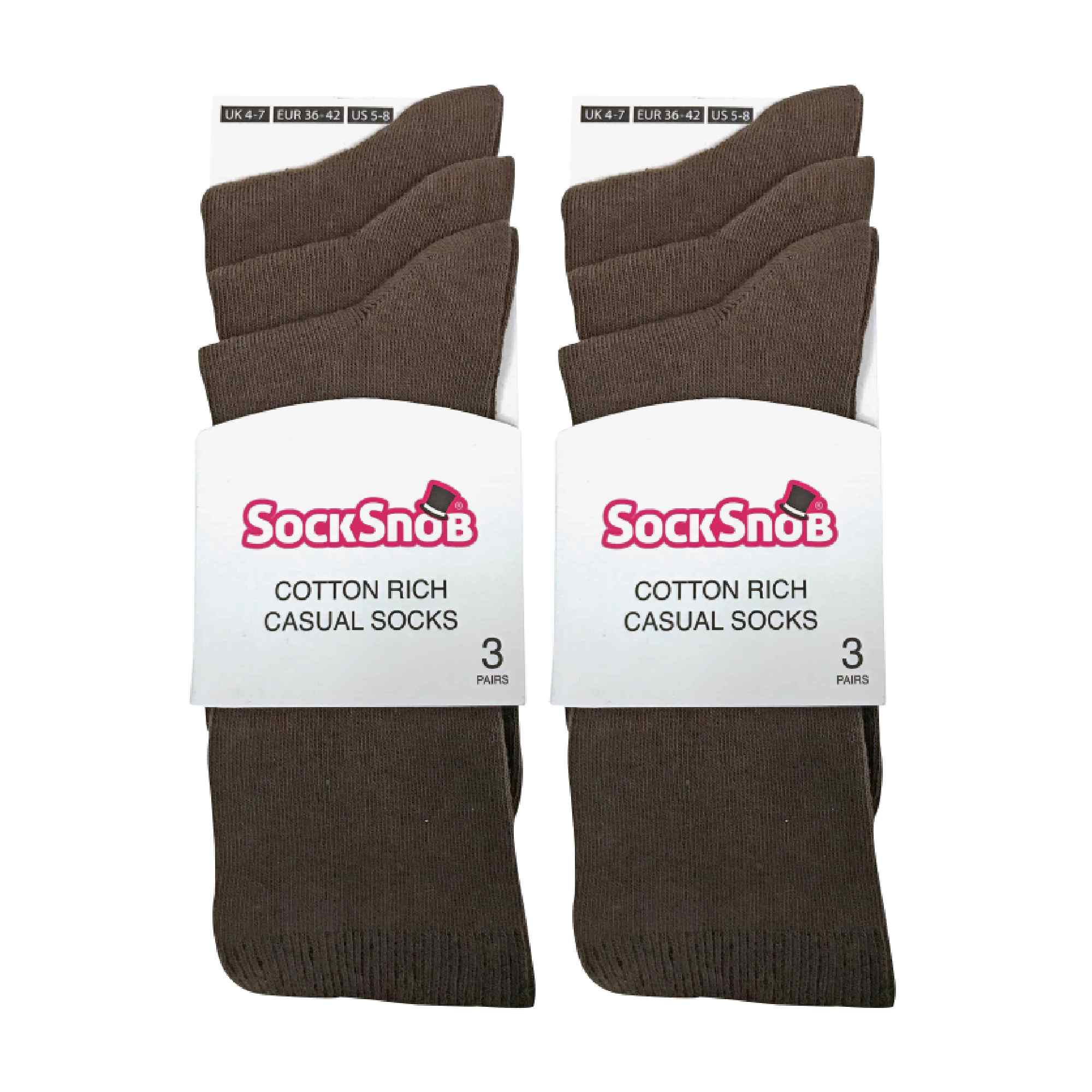 Ladies Plain Coloured Cotton Rich Dress Socks (Multipack Options) - Image 102