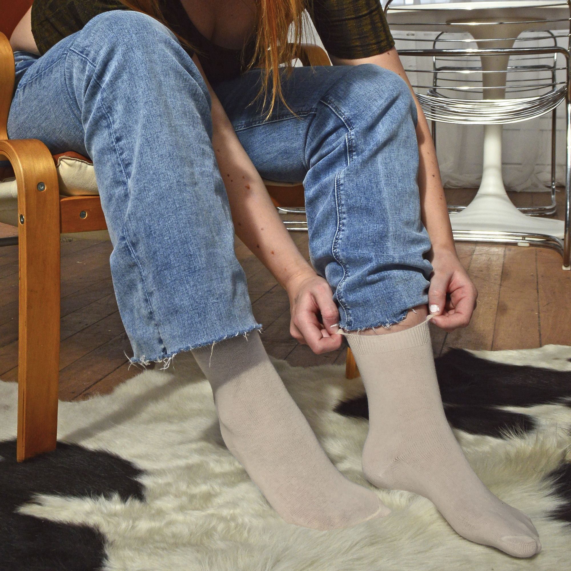 Ladies Plain Coloured Cotton Rich Dress Socks (Multipack Options) - Image 103