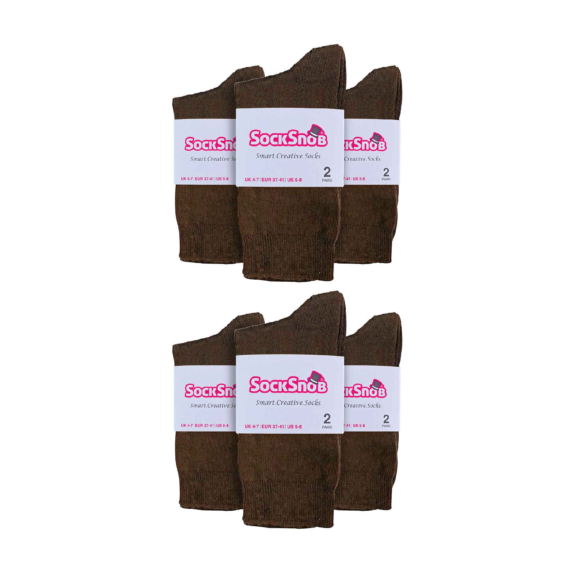 Ladies Plain Coloured Cotton Rich Dress Socks (Multipack Options) - Image 106