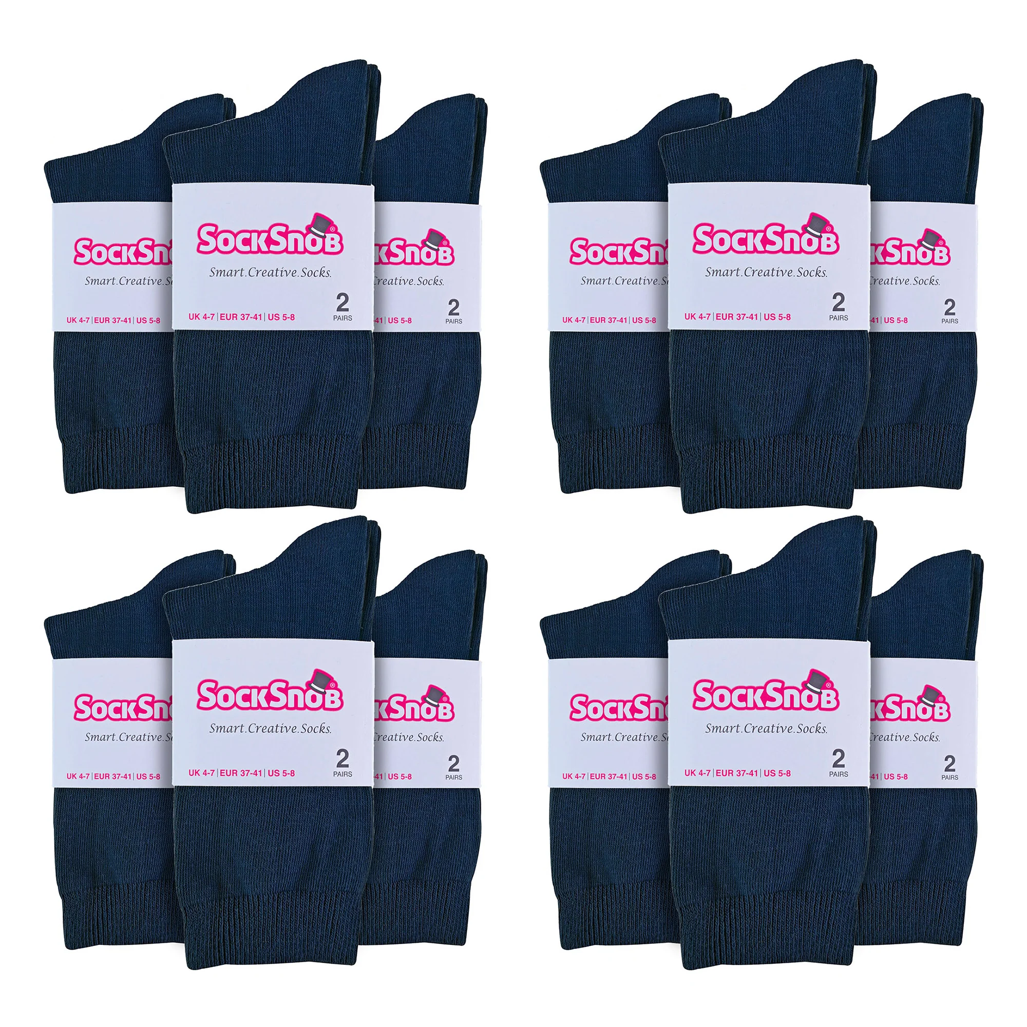 Ladies Plain Coloured Cotton Rich Dress Socks (Multipack Options) - Image 110