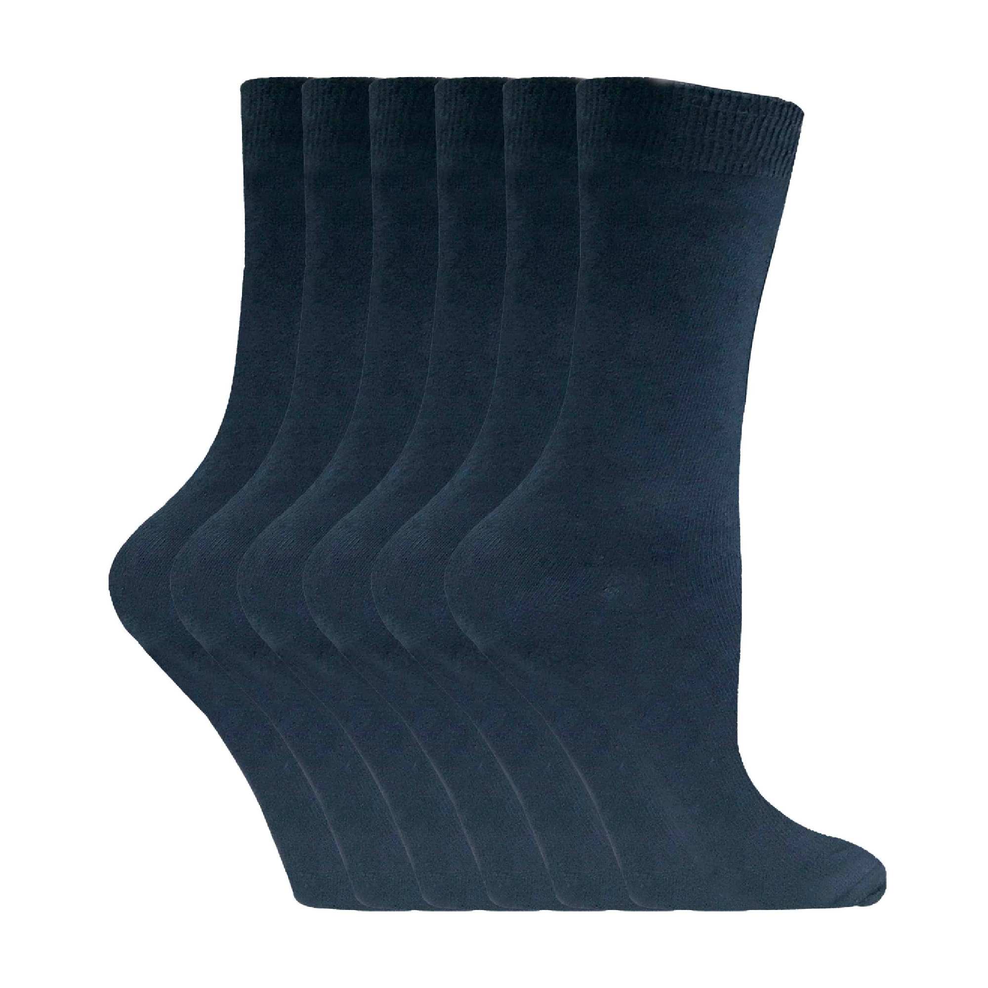 Ladies Plain Coloured Cotton Rich Dress Socks (Multipack Options) - Image 113