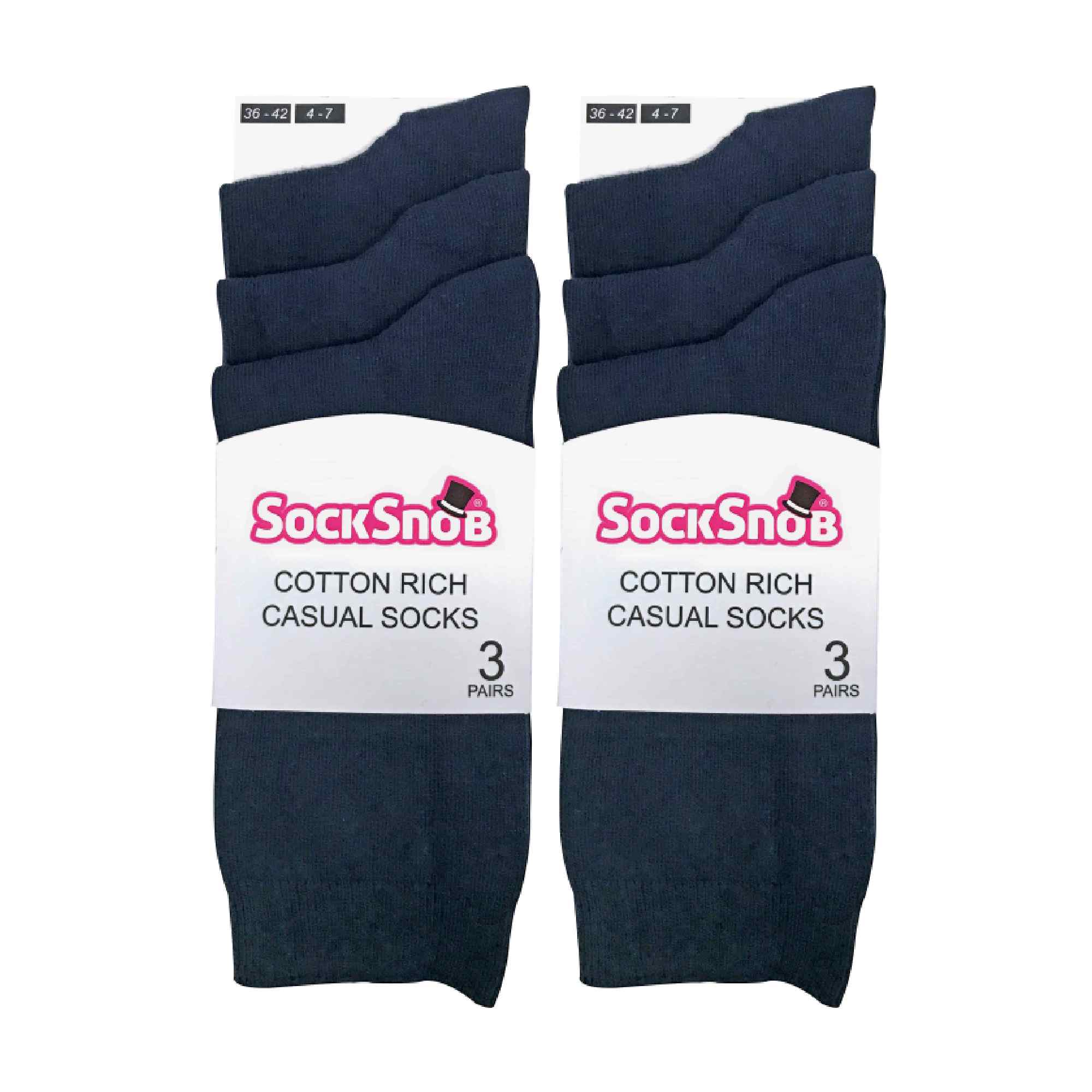 Ladies Plain Coloured Cotton Rich Dress Socks (Multipack Options) - Image 114