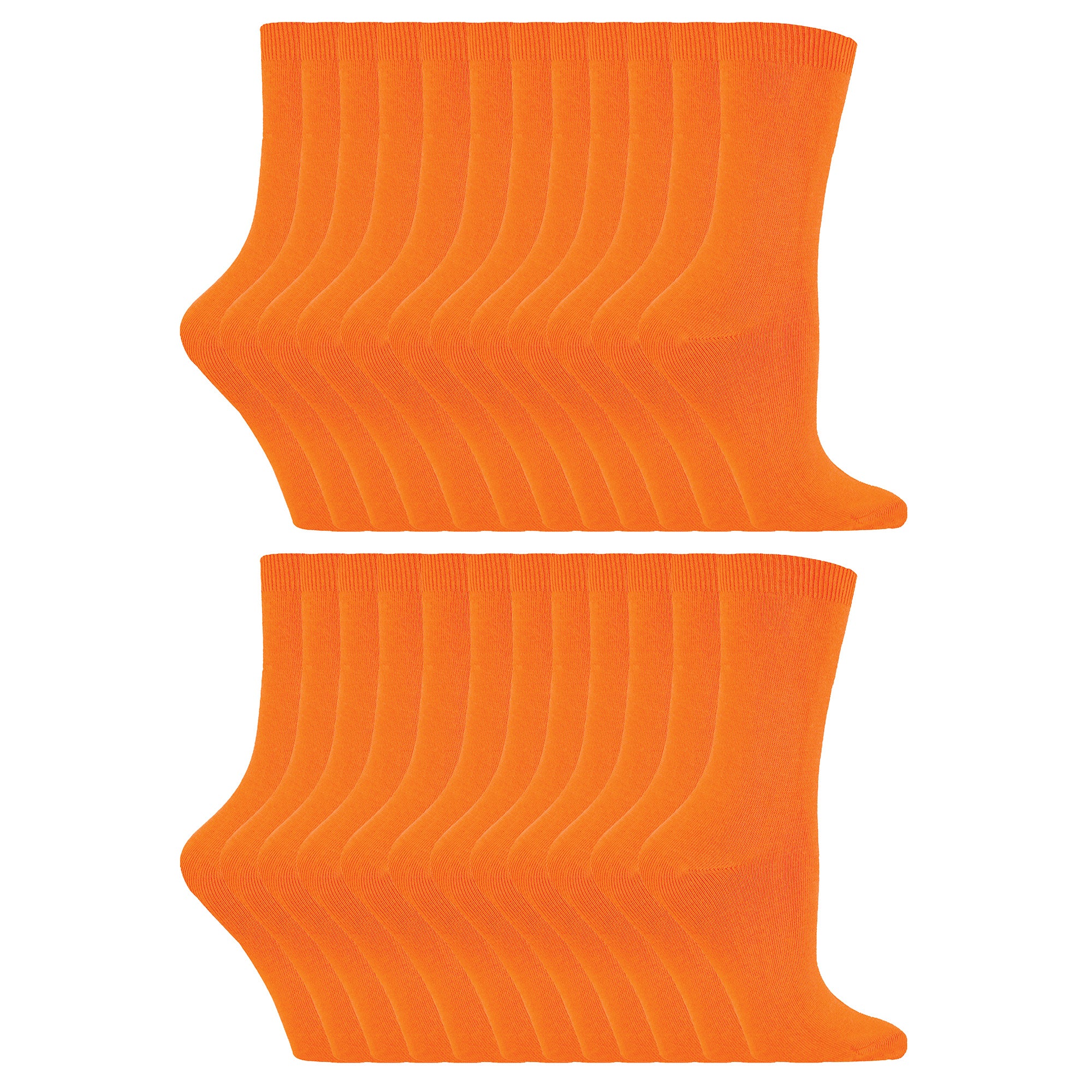 Ladies Plain Coloured Cotton Rich Dress Socks (Multipack Options) - Image 121