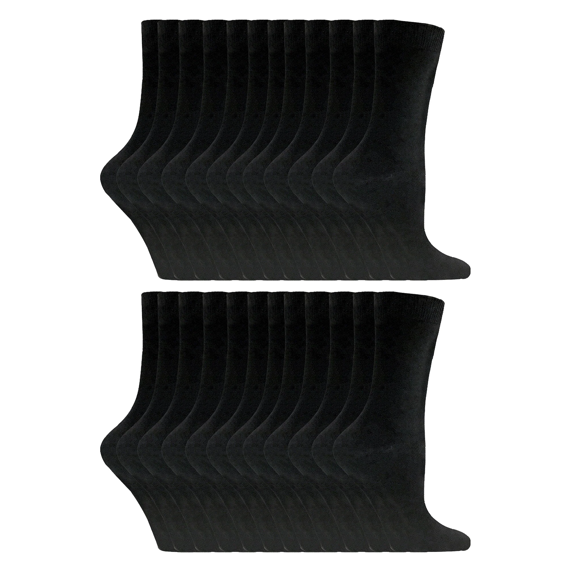 Ladies Plain Coloured Cotton Rich Dress Socks (Multipack Options) - Image 13