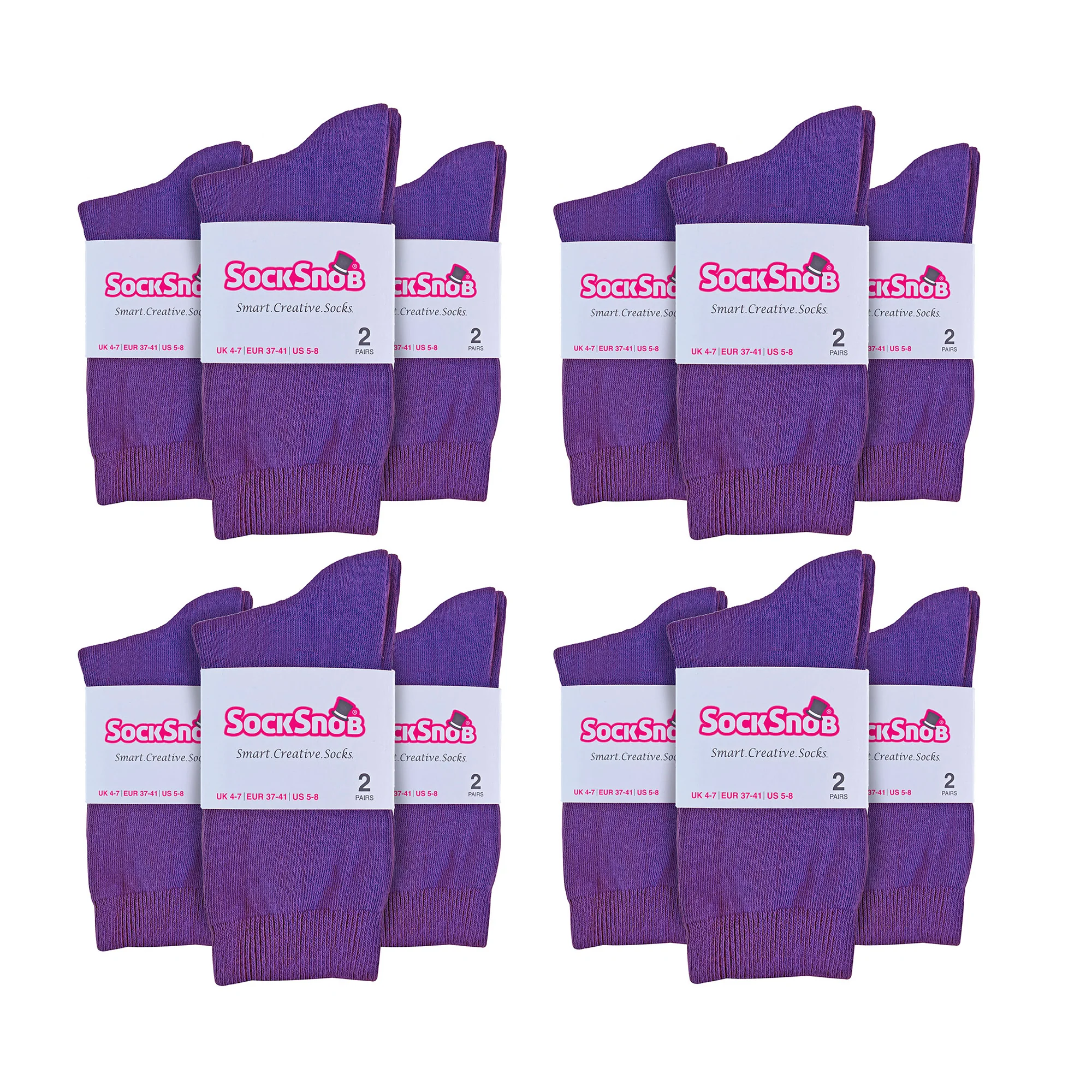 Ladies Plain Coloured Cotton Rich Dress Socks (Multipack Options) - Image 134