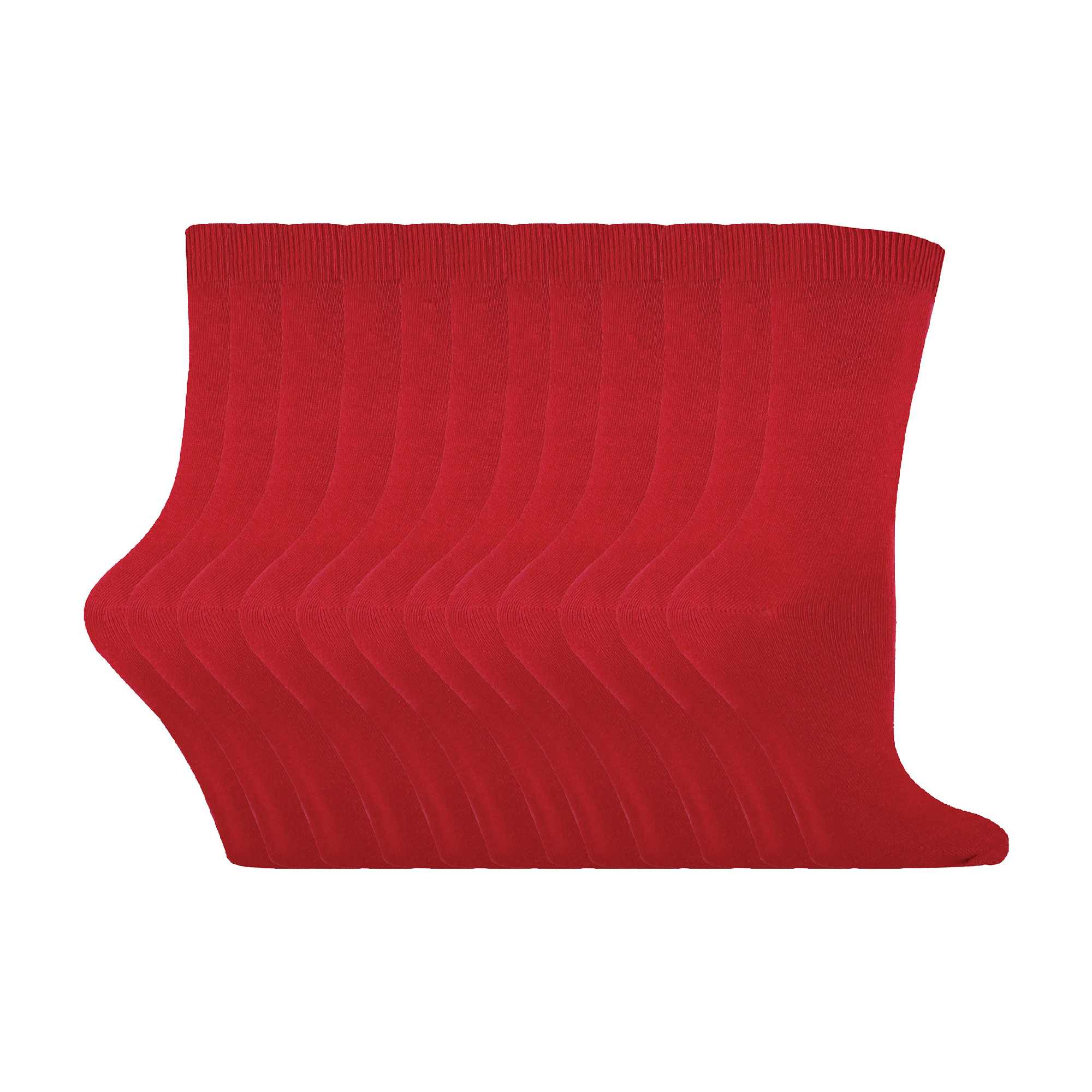 Ladies Plain Coloured Cotton Rich Dress Socks (Multipack Options) - Image 153