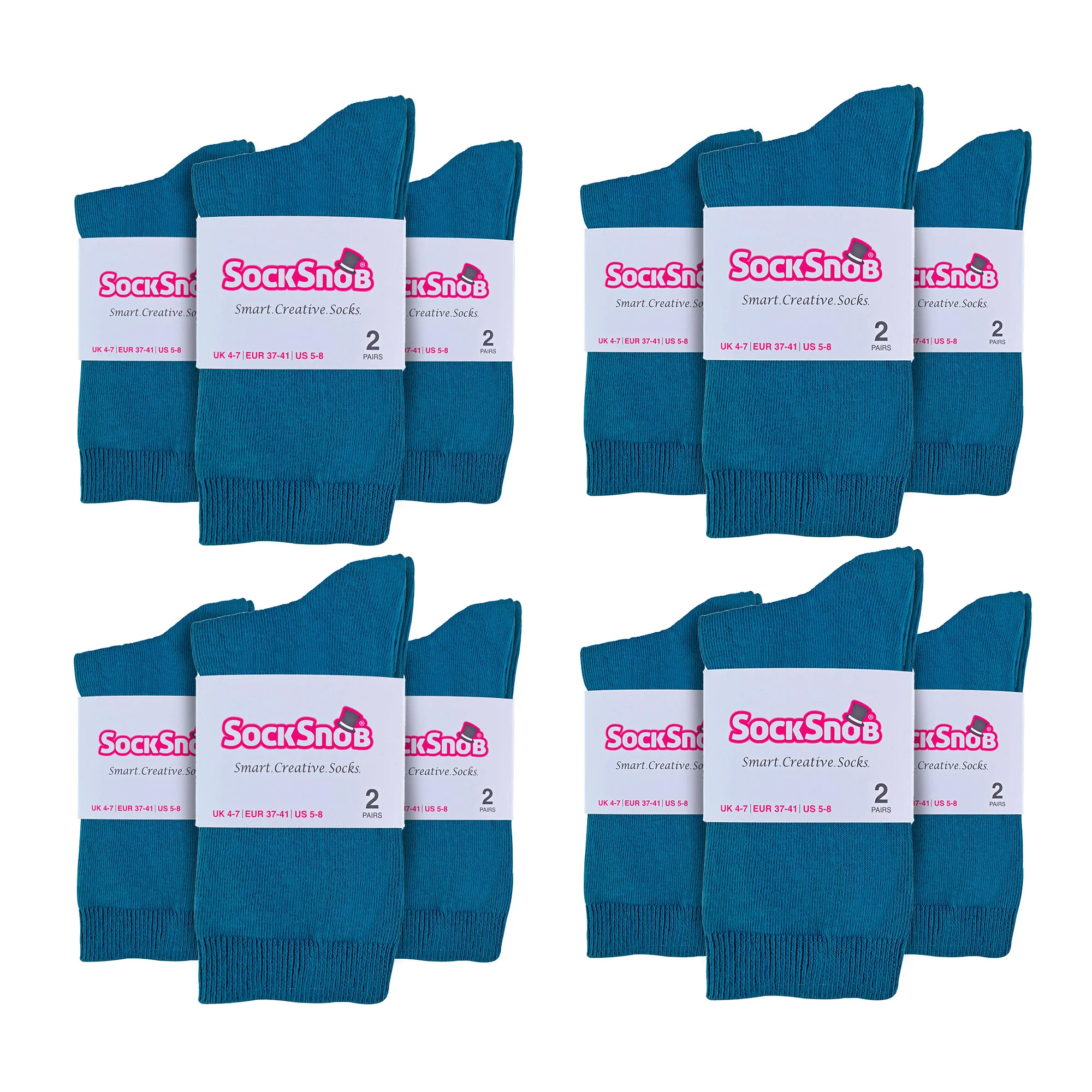 Ladies Plain Coloured Cotton Rich Dress Socks (Multipack Options) - Image 194