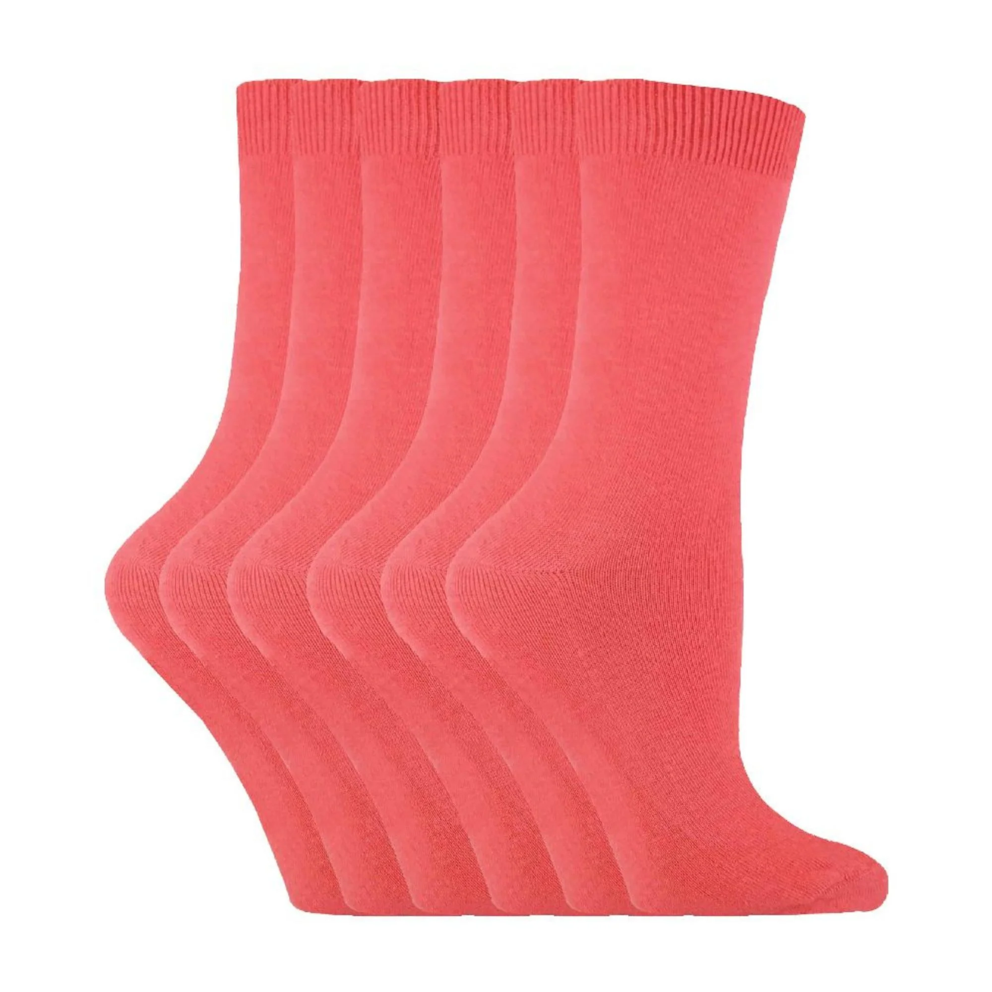 Ladies Plain Coloured Cotton Rich Dress Socks (Multipack Options) - Image 29