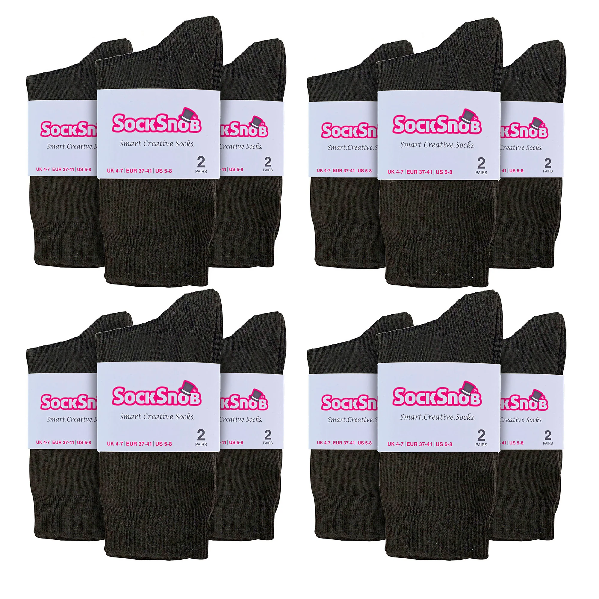 Ladies Plain Coloured Cotton Rich Dress Socks (Multipack Options) - Image 38