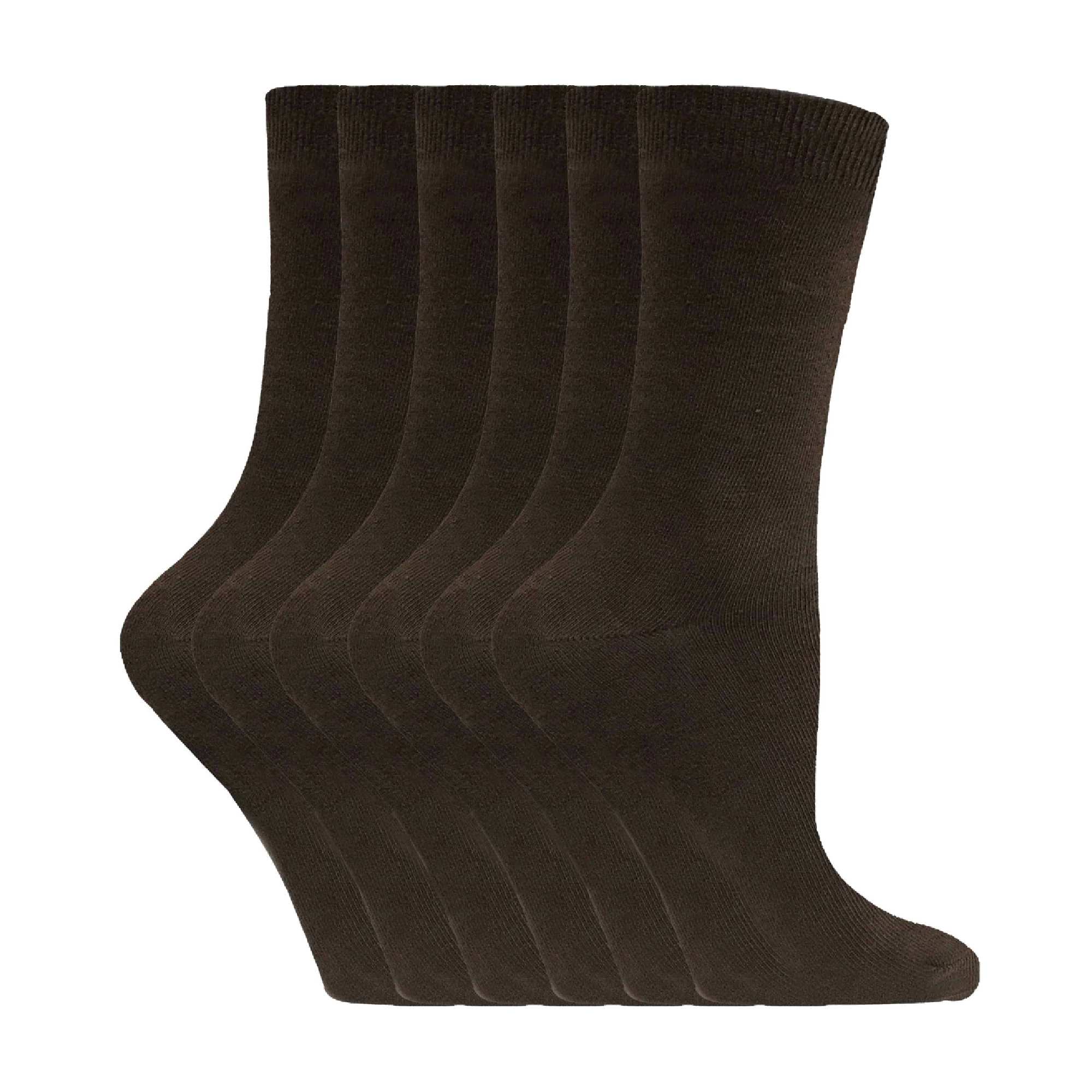 Ladies Plain Coloured Cotton Rich Dress Socks (Multipack Options) - Image 41