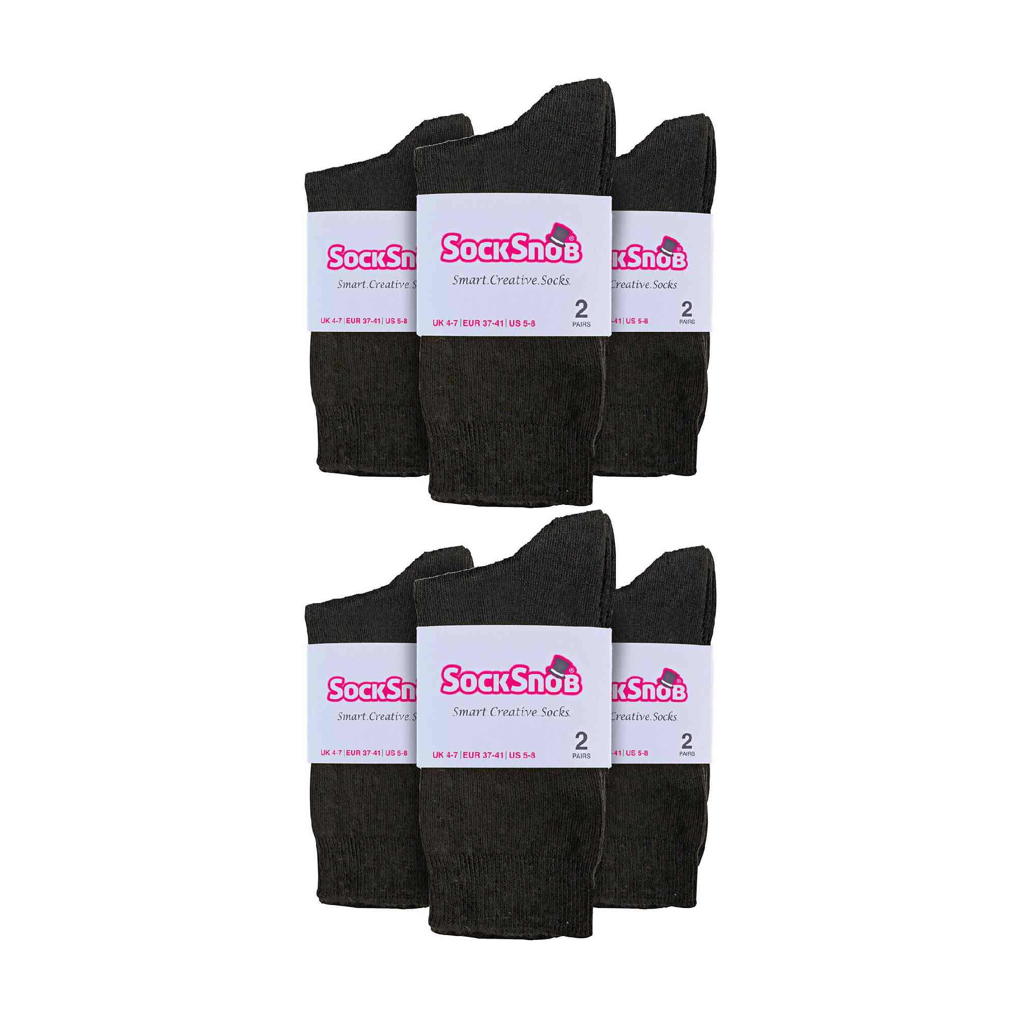 Ladies Plain Coloured Cotton Rich Dress Socks (Multipack Options) - Image 46