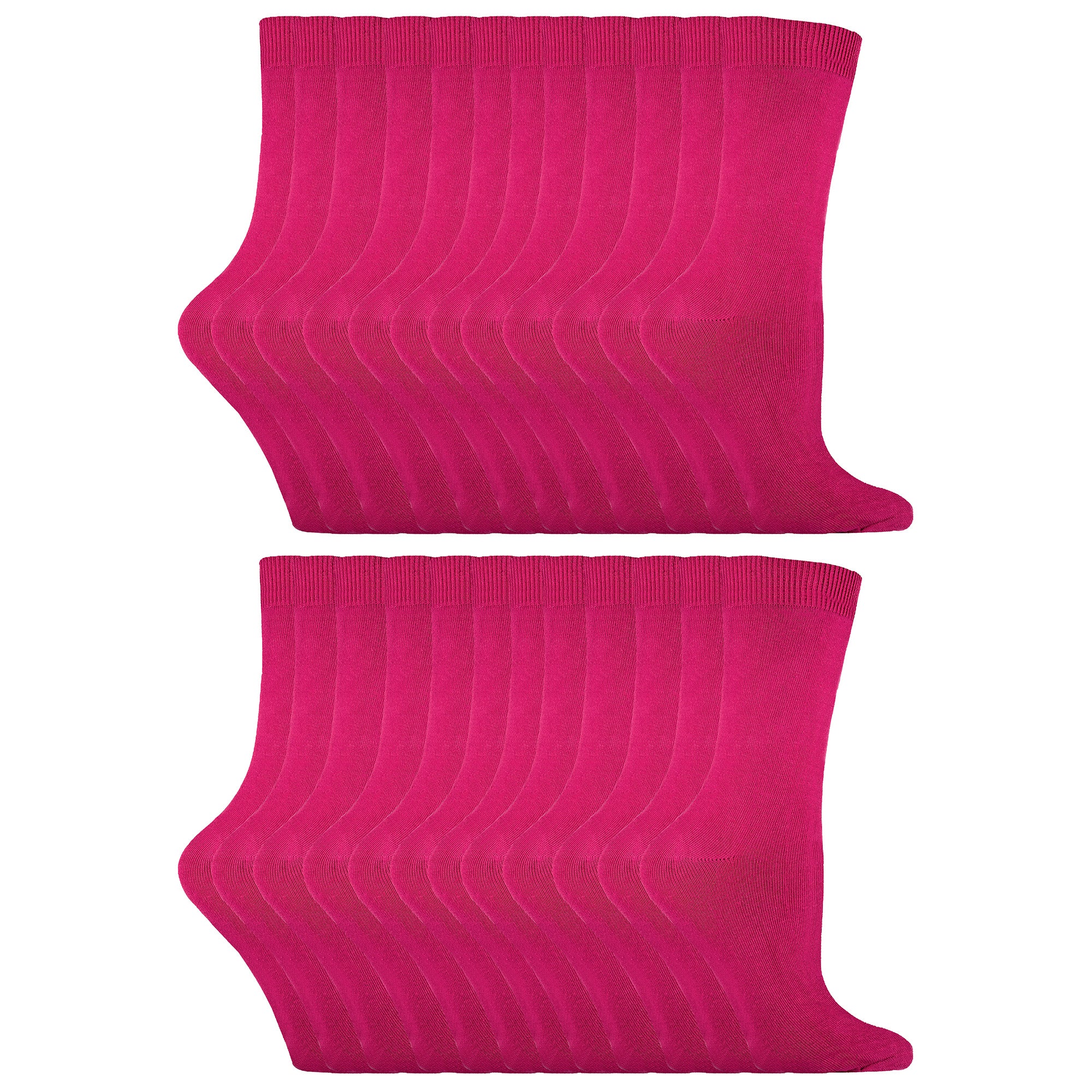 Ladies Plain Coloured Cotton Rich Dress Socks (Multipack Options) - Image 49